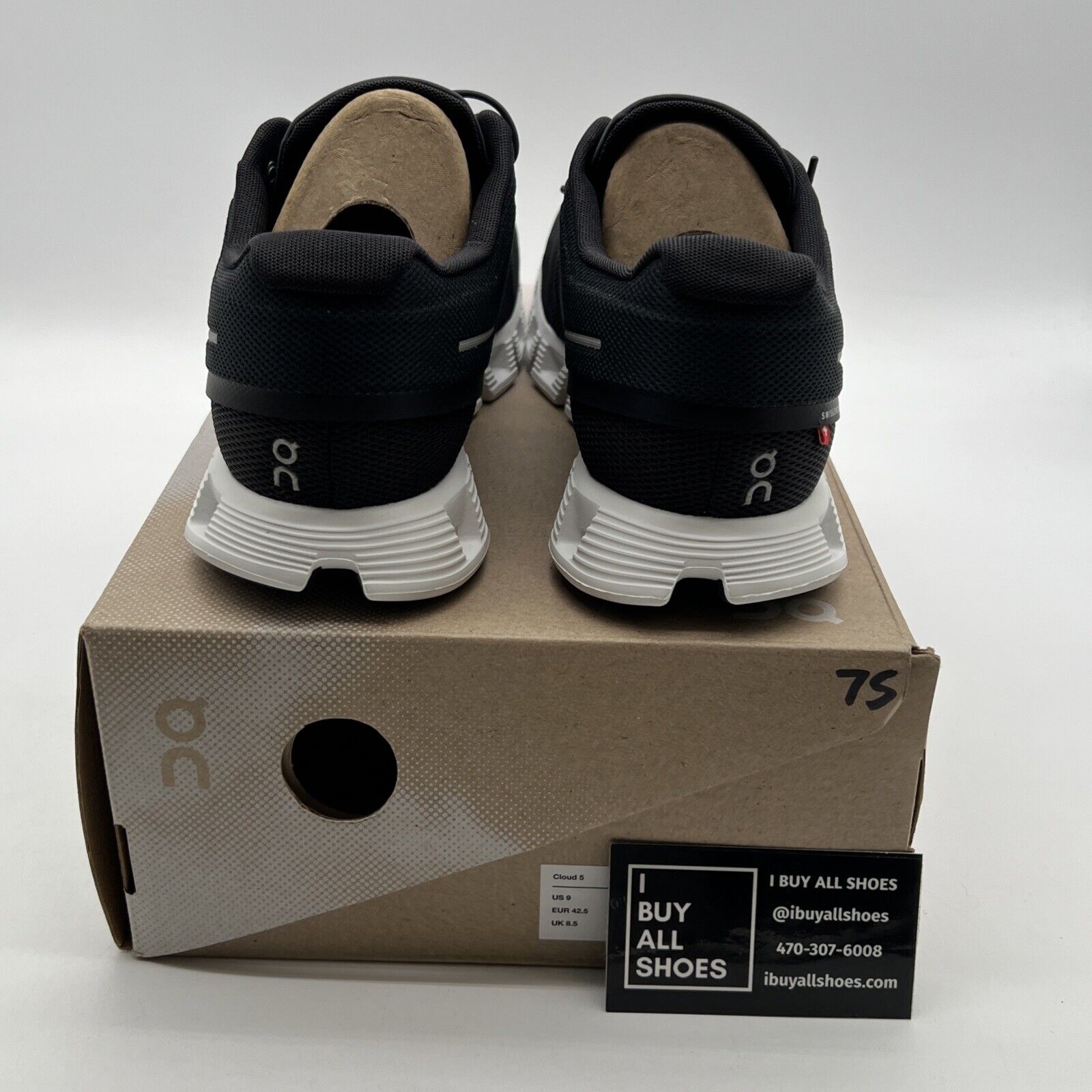 Size 9 - ON Running Cloud 5 Sneaker Black (59.98904) Shoes Sport