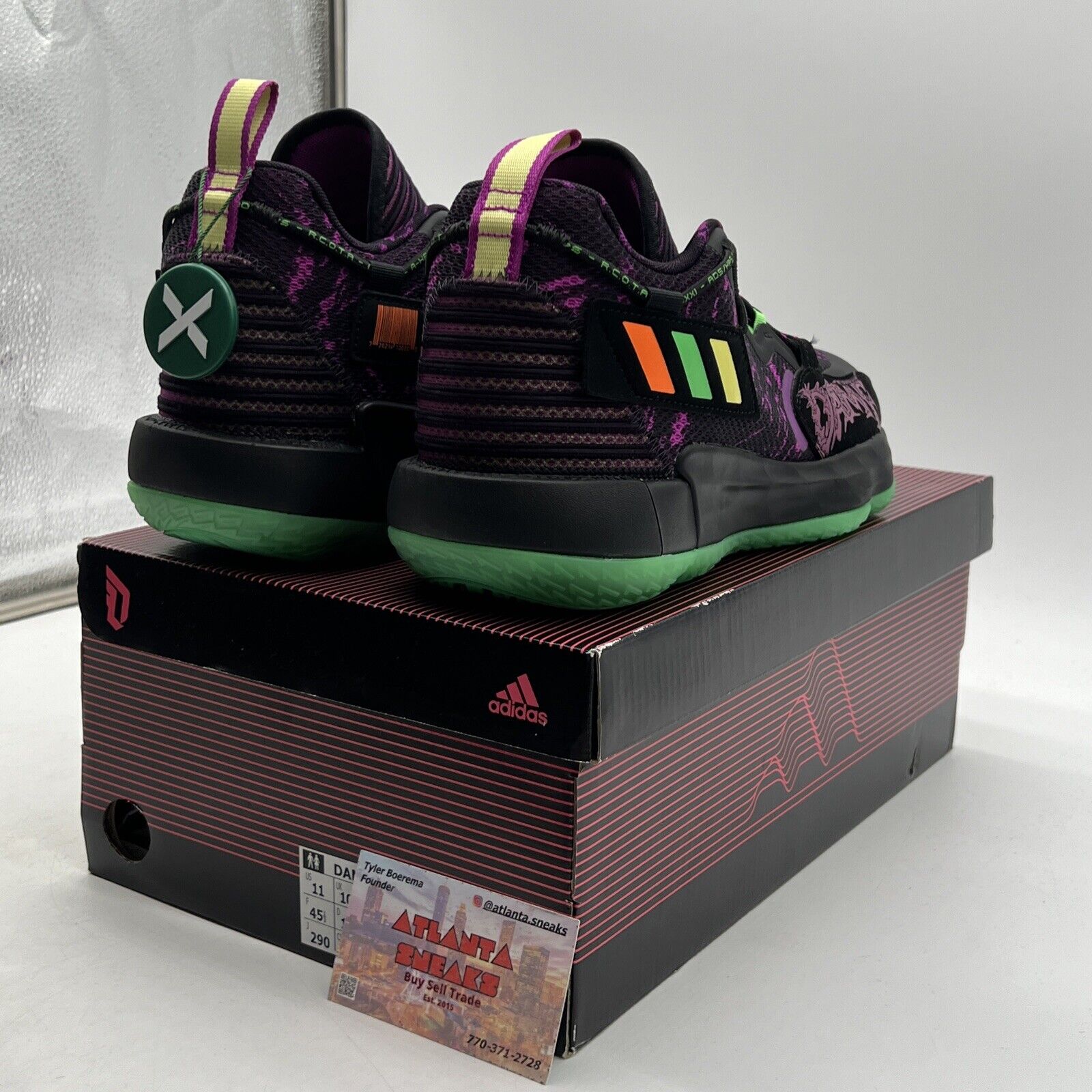 Size 11 - adidas Dame 7 EXTPLY Halloween Purple Black Suede (H67750)