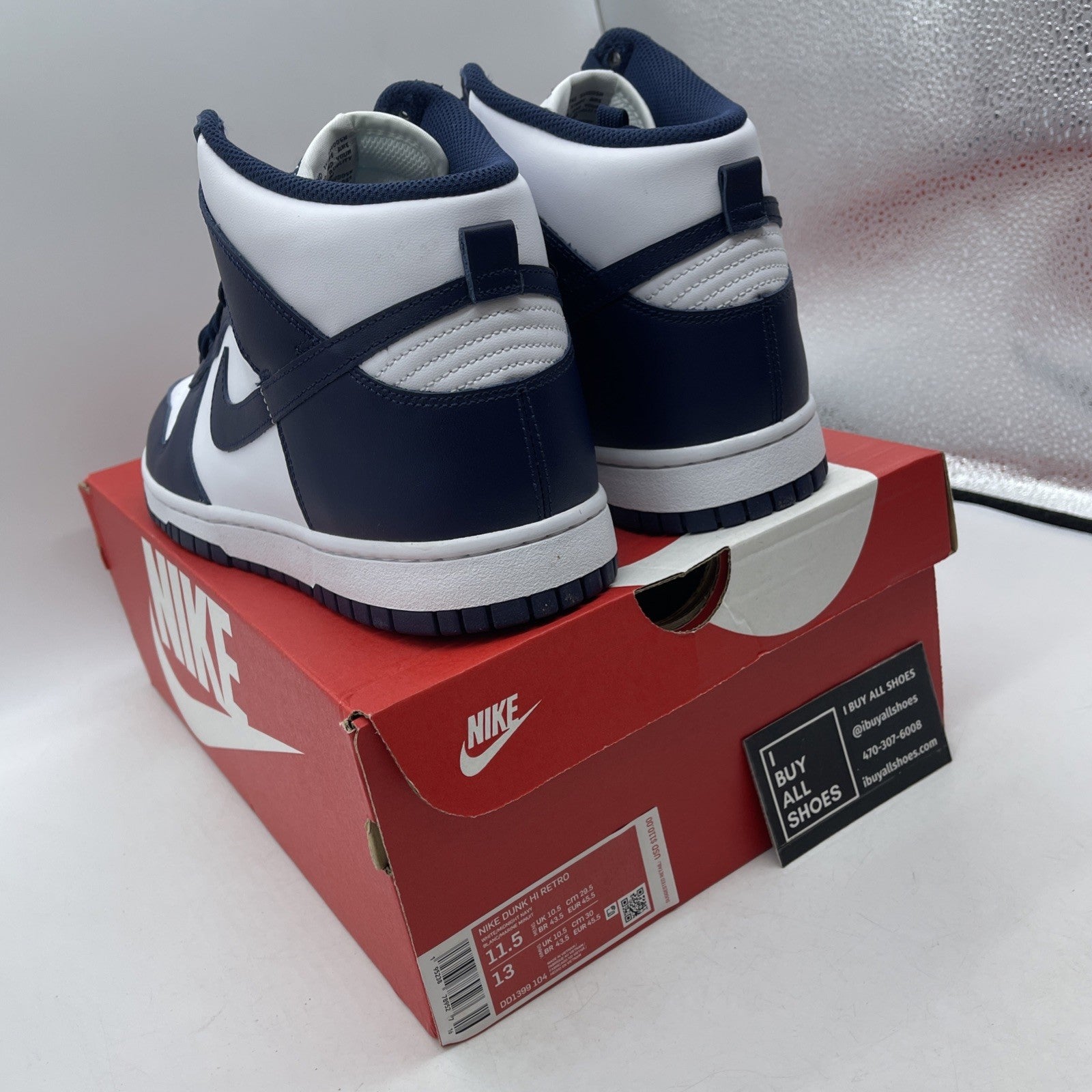 Size 11.5 - Nike Dunk High Midnight Navy (DD1399-104)