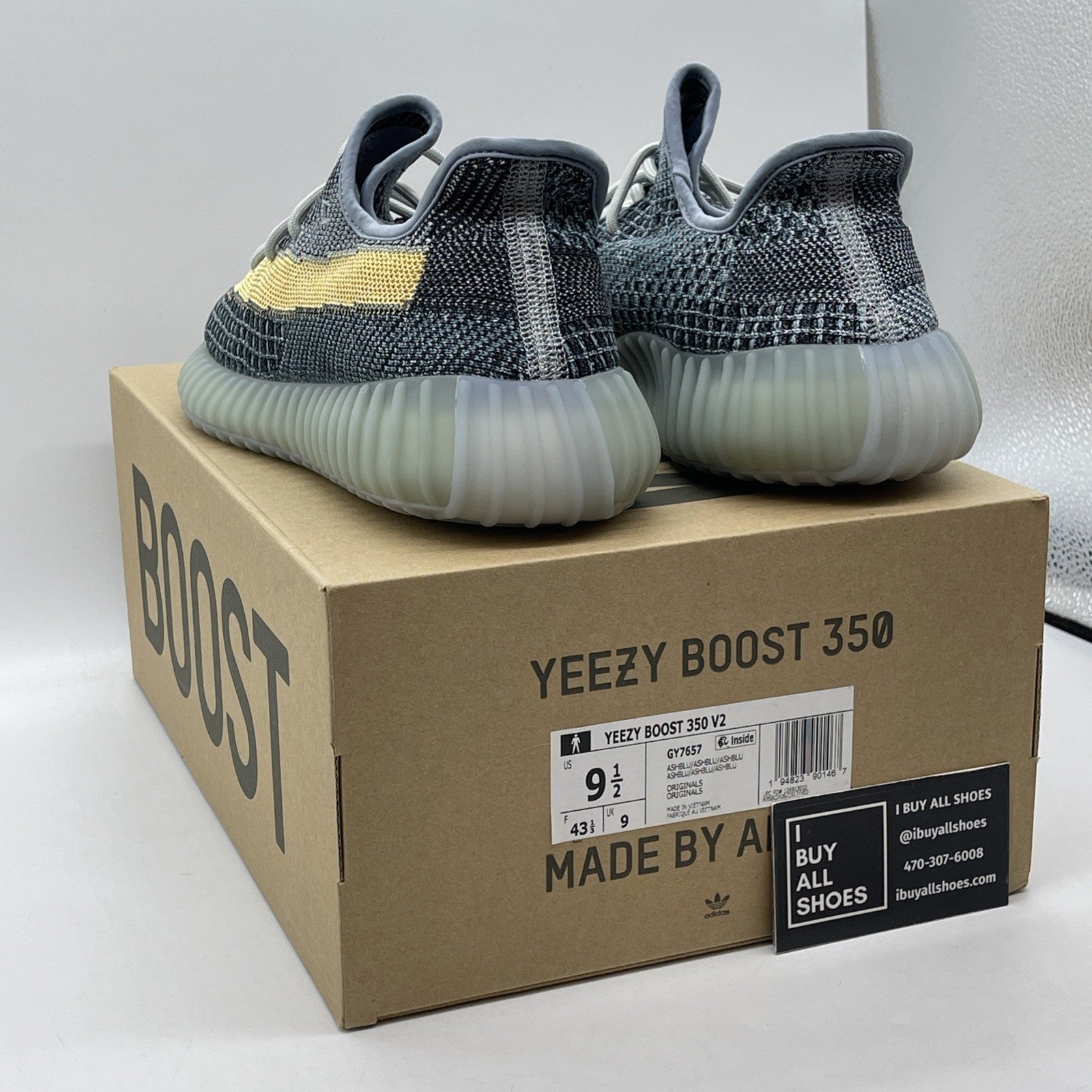 Size 9.5 - adidas Yeezy Boost 350 V2 Ash Blue Suede (GY7657)