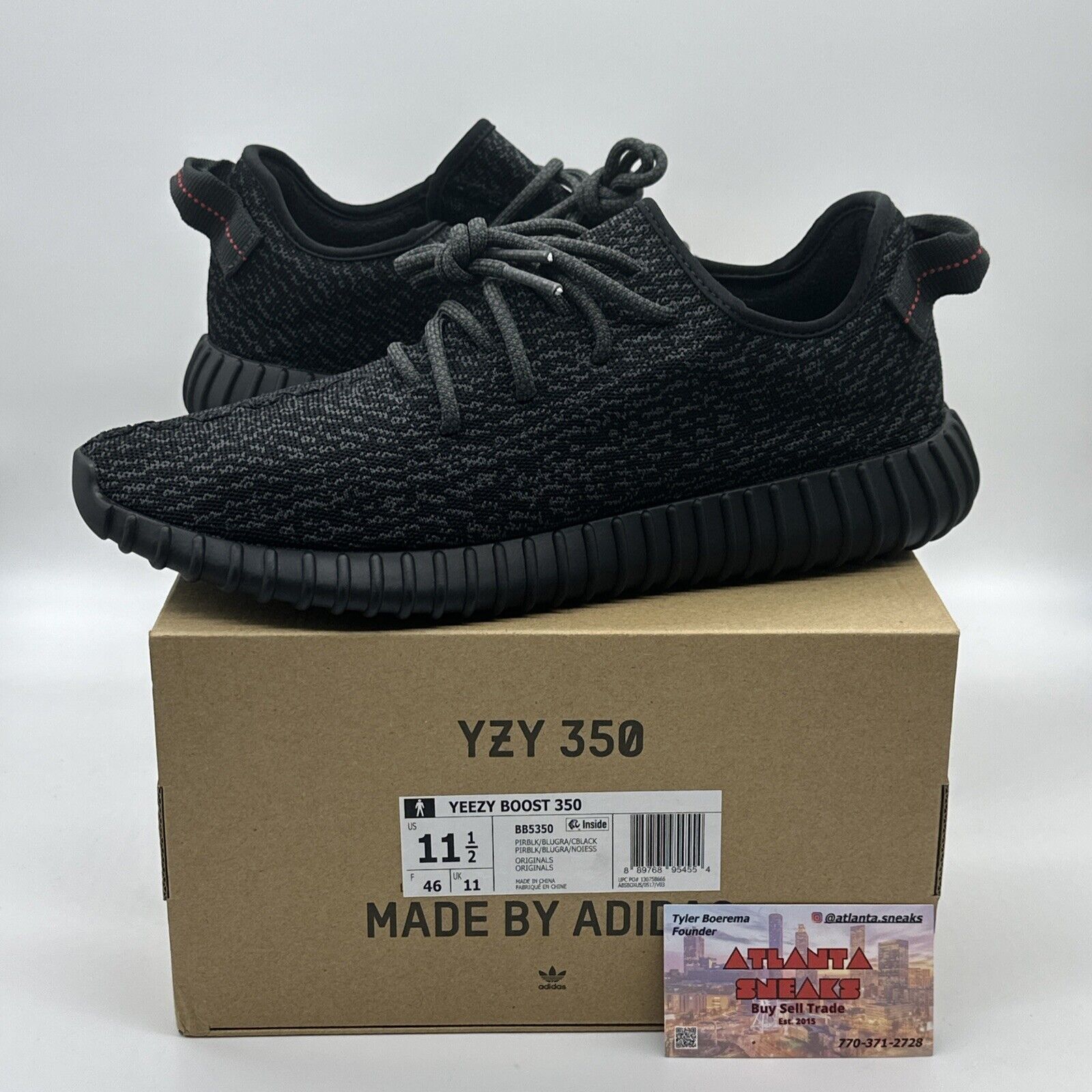 Size 11.5 - adidas Yeezy Boost 350 Low Pirate Black