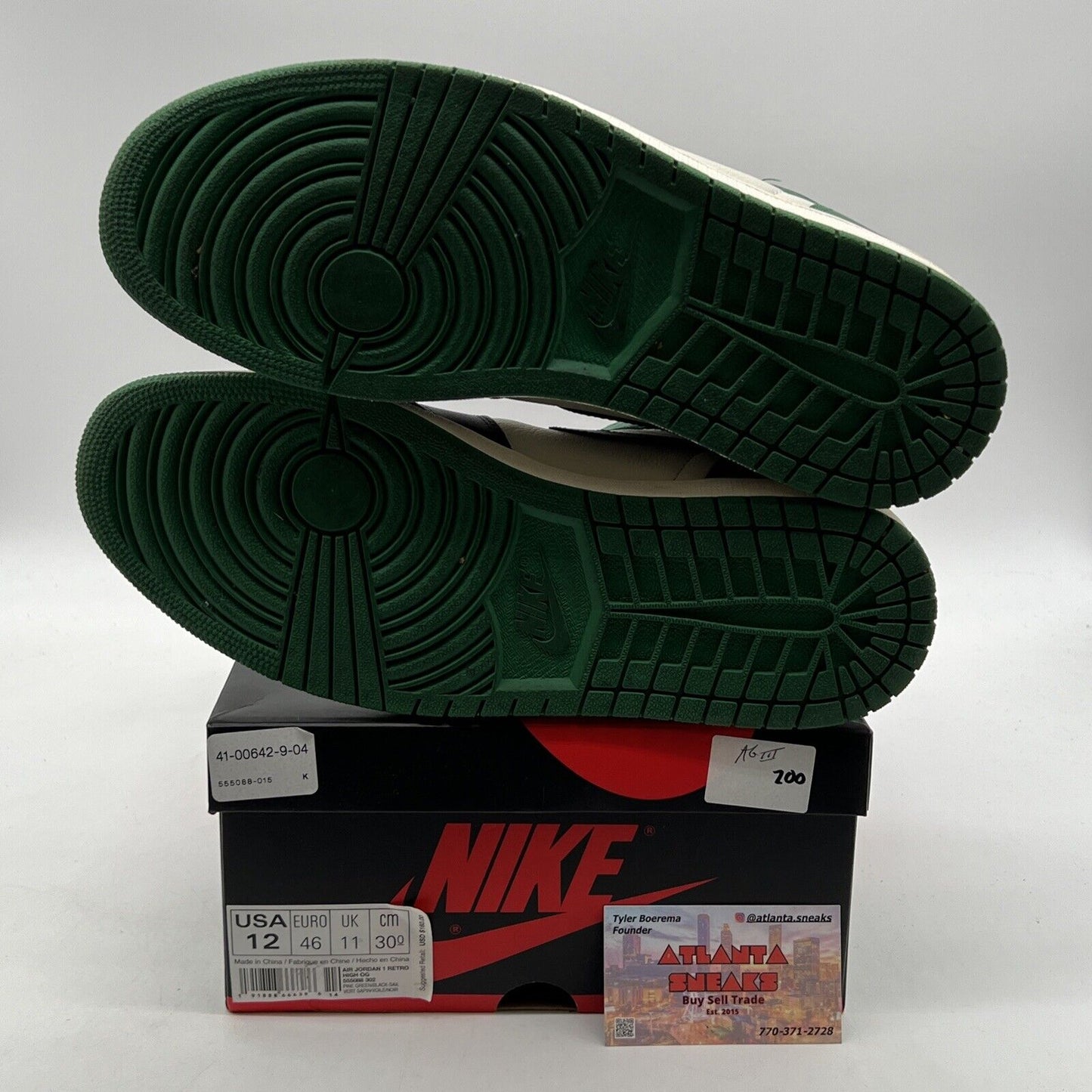 Size 12 - Jordan 1 Retro High OG Pine Green 2018 (555088-302)