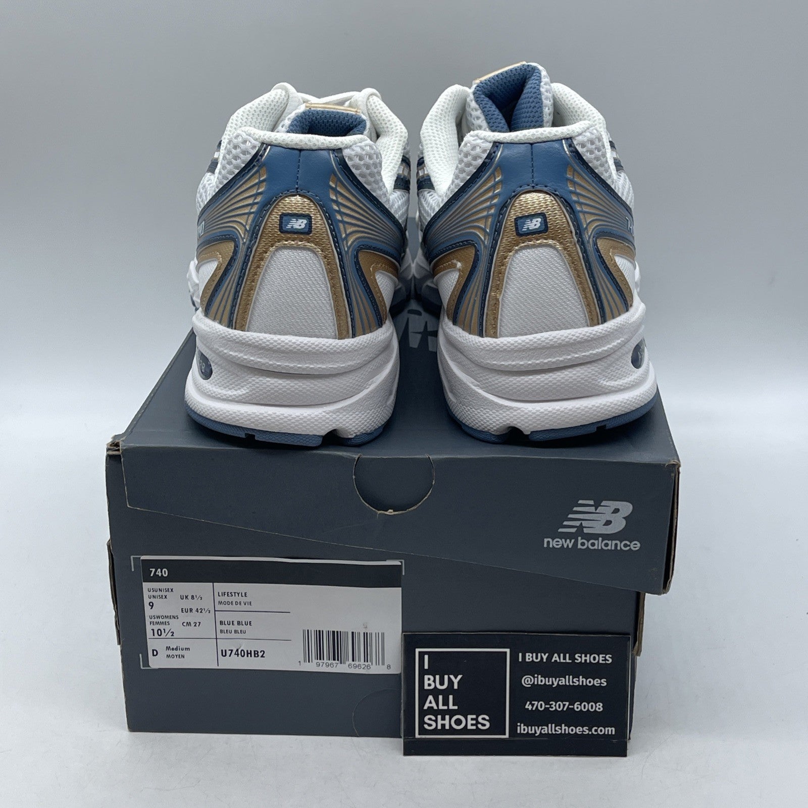 Size 9 - New Balance 740v2 Heron Blue Vintage Indigo (U740HB2)