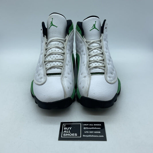 Size 9 - Jordan 13 Retro Lucky Green Black White Suede Leather (DB6537-113)