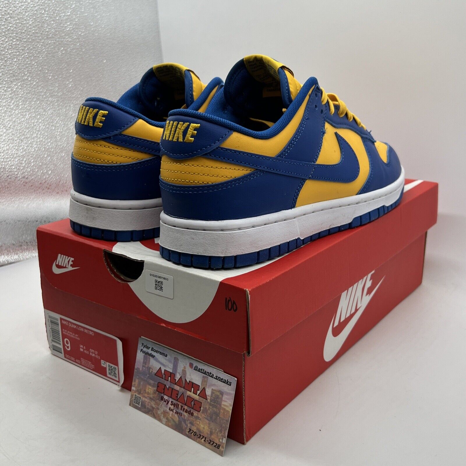 Size 9 - Nike Dunk Low UCLA Blue Yellow White Leather (DD1391-402)