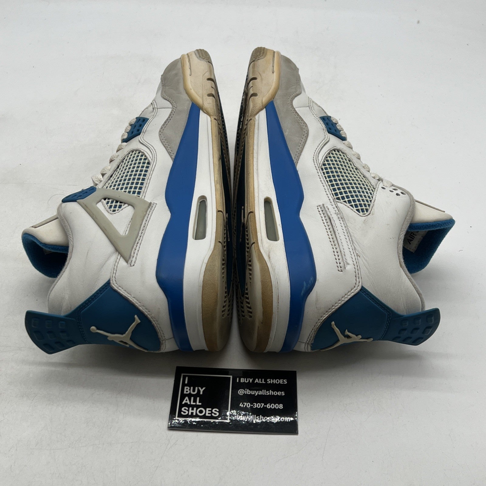 Size 9.5 - Air Jordan 4 Retro Military Blue 2012 (308497-105)