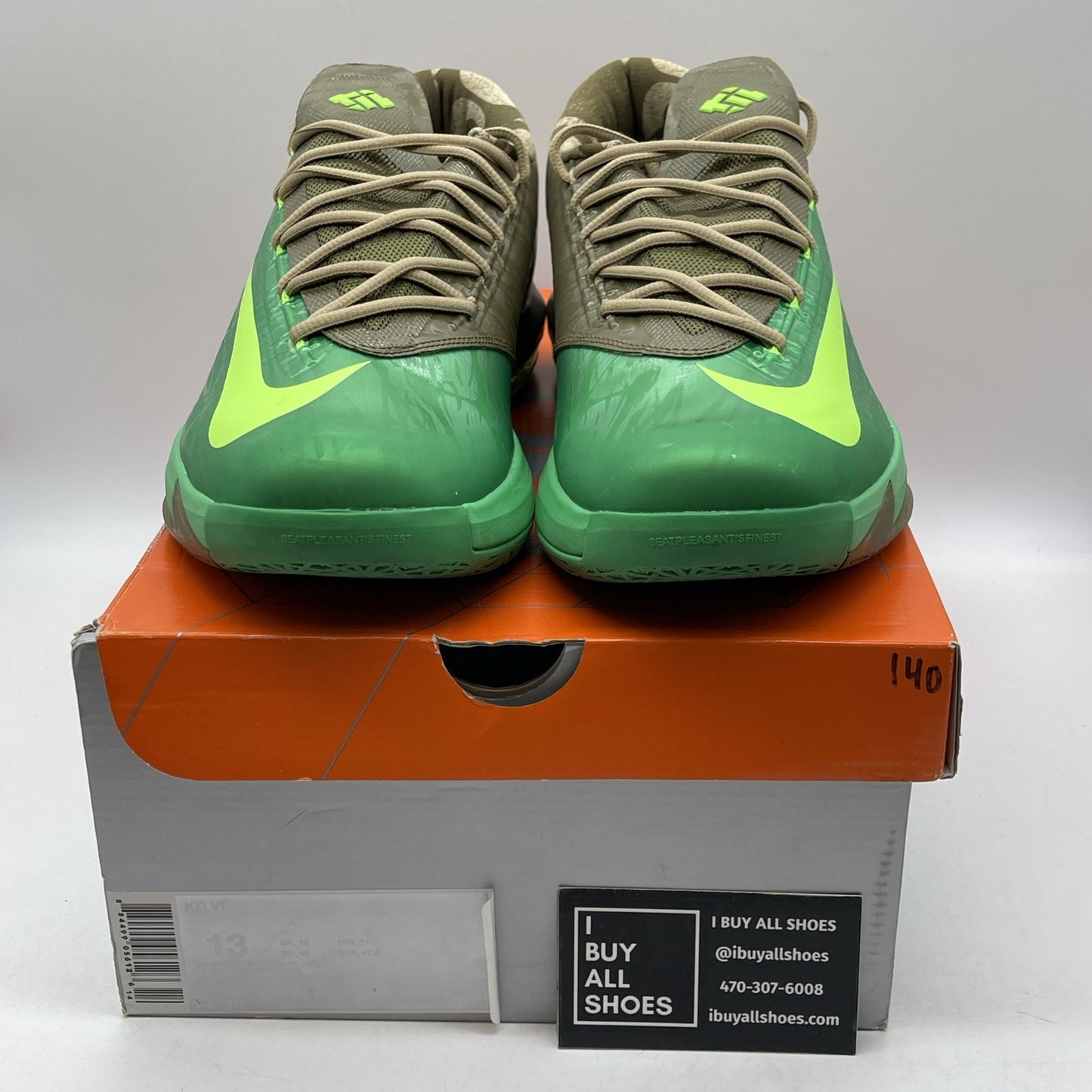 Size 13 - Nike KD 6 Bamboo Green Brown Leather (599424-301)