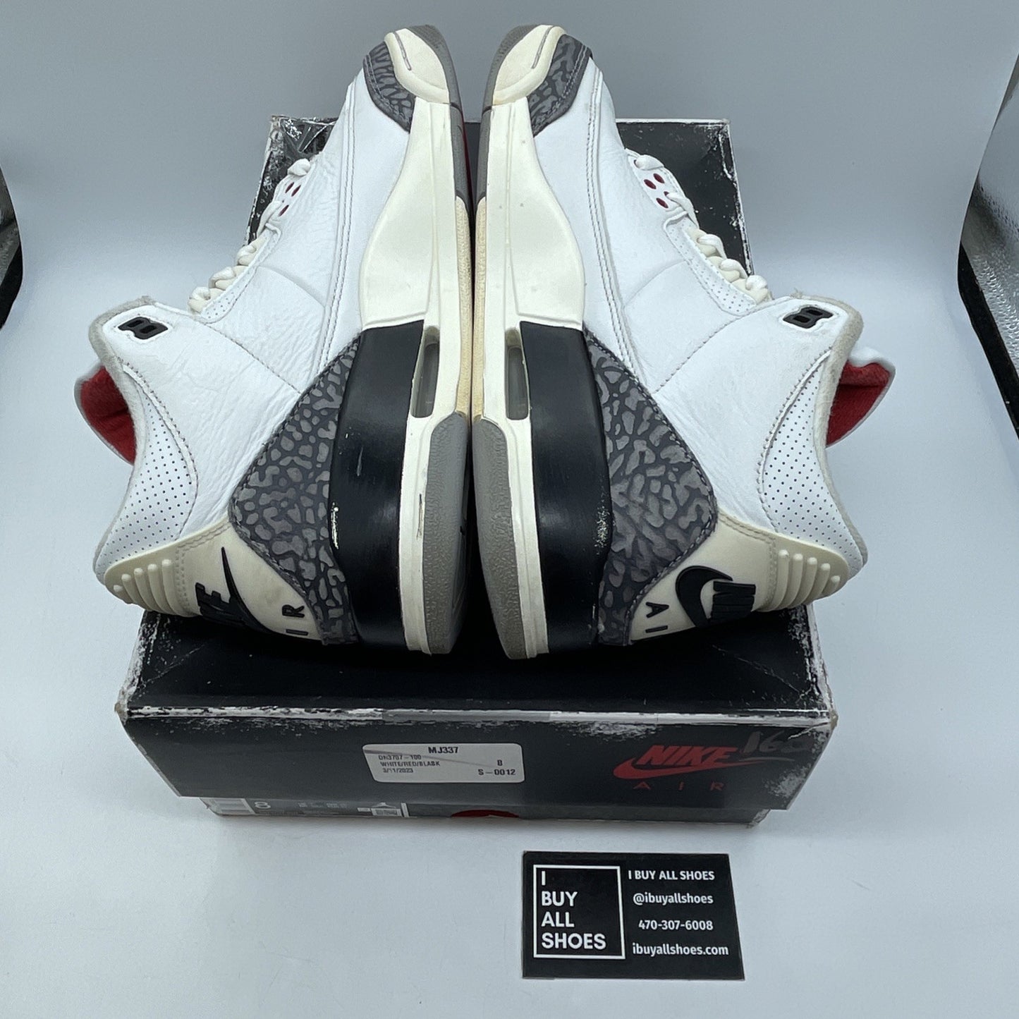 Size 8 - Jordan 3 Retro Mid White Cement Reimagined Grey Suede (DN3707-100)