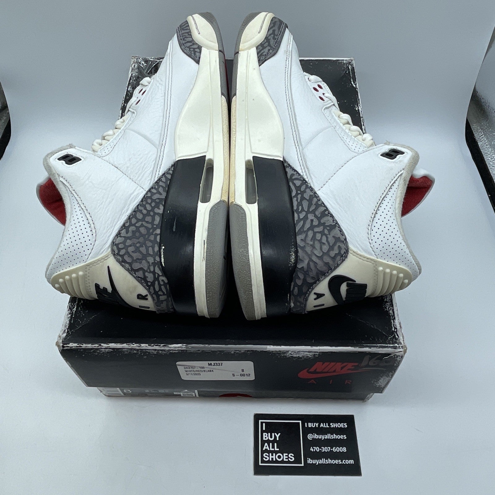 Size 8 - Jordan 3 Retro Mid White Cement Reimagined Grey Suede (DN3707-100)