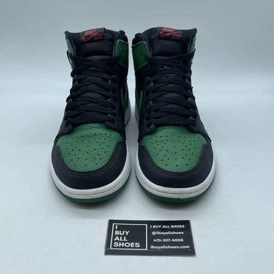 Size 10 - Jordan 1 Retro OG High Pine Green 2.0 Black Leather (555088-030)