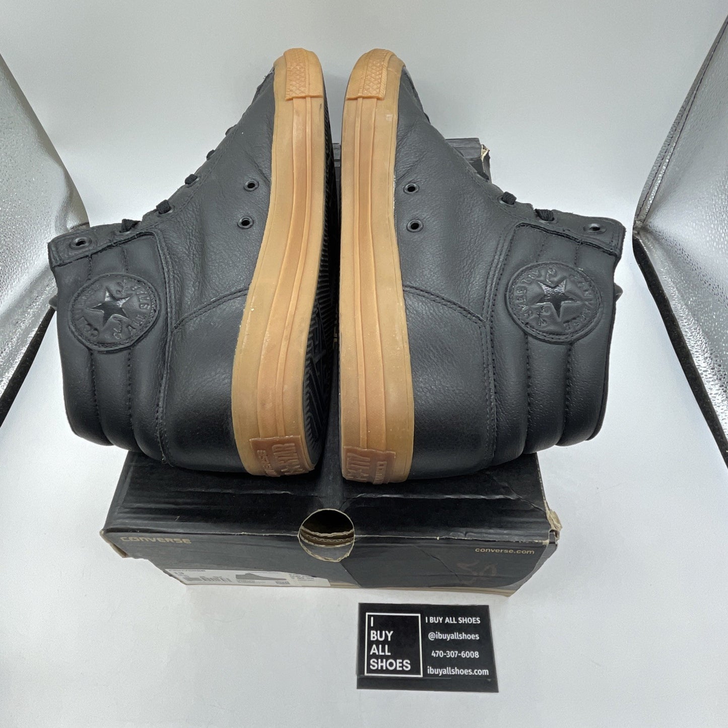Size 13 - converse all star Black Leather (15081C)
