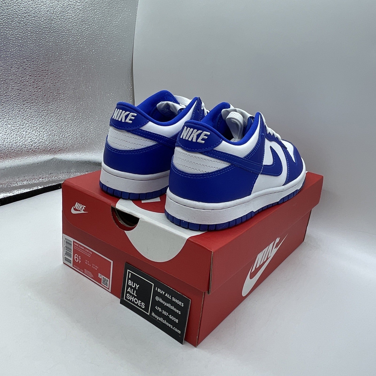 Size 6.5Y - Nike Dunk Low Racer Blue White Leather (DV7067-400)