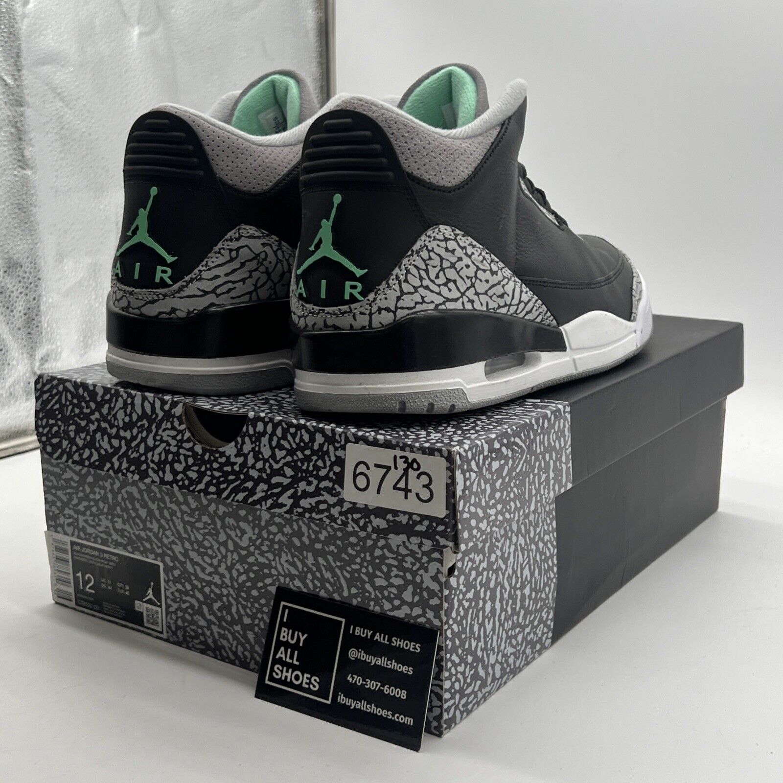 Size 12 - Air Jordan 3 Retro Green Glow (CT8532-031)