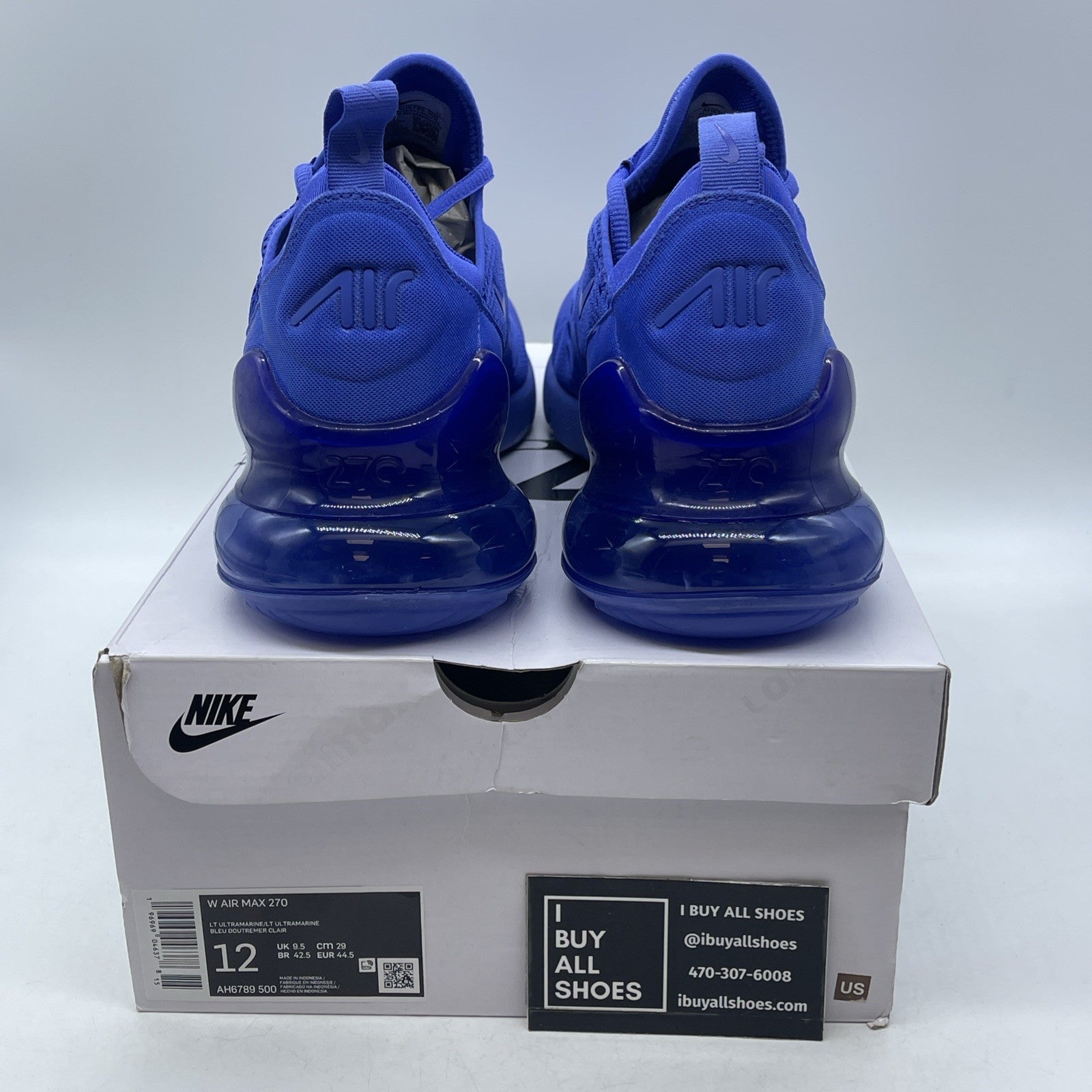 Size 12W - Nike Air Max 270 Light Ultramarine (AH6789-500)