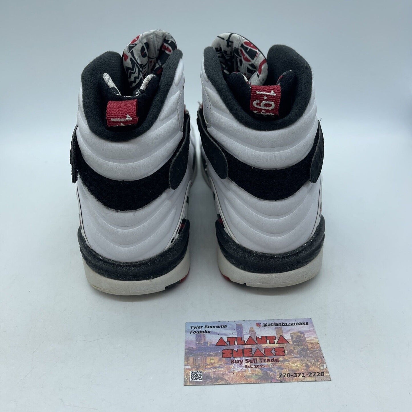 Size 10 - Air Jordan 8 Retro Alternate White Black Red Leather (305381-104)