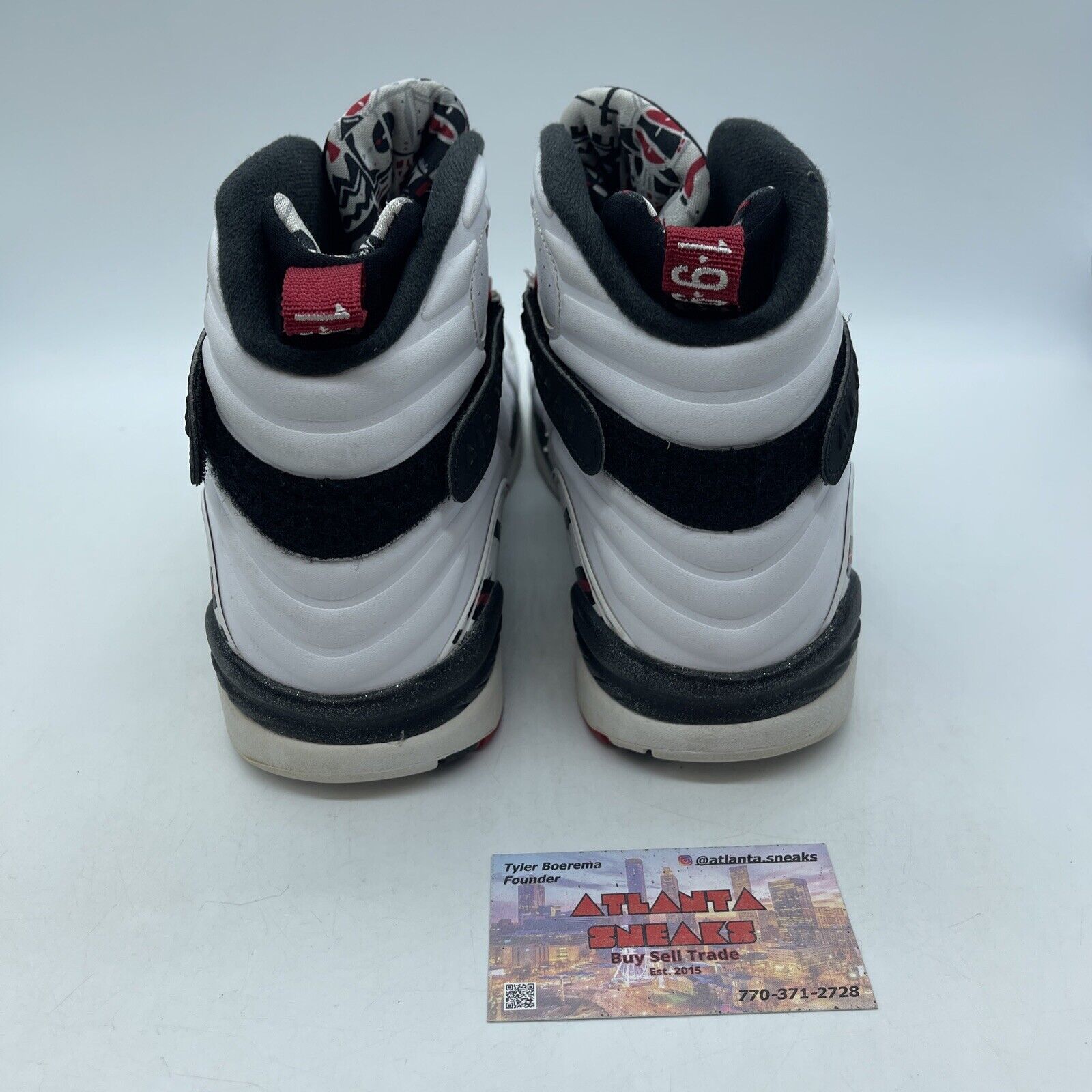 Size 10 - Air Jordan 8 Retro Alternate White Black Red Leather (305381-104)