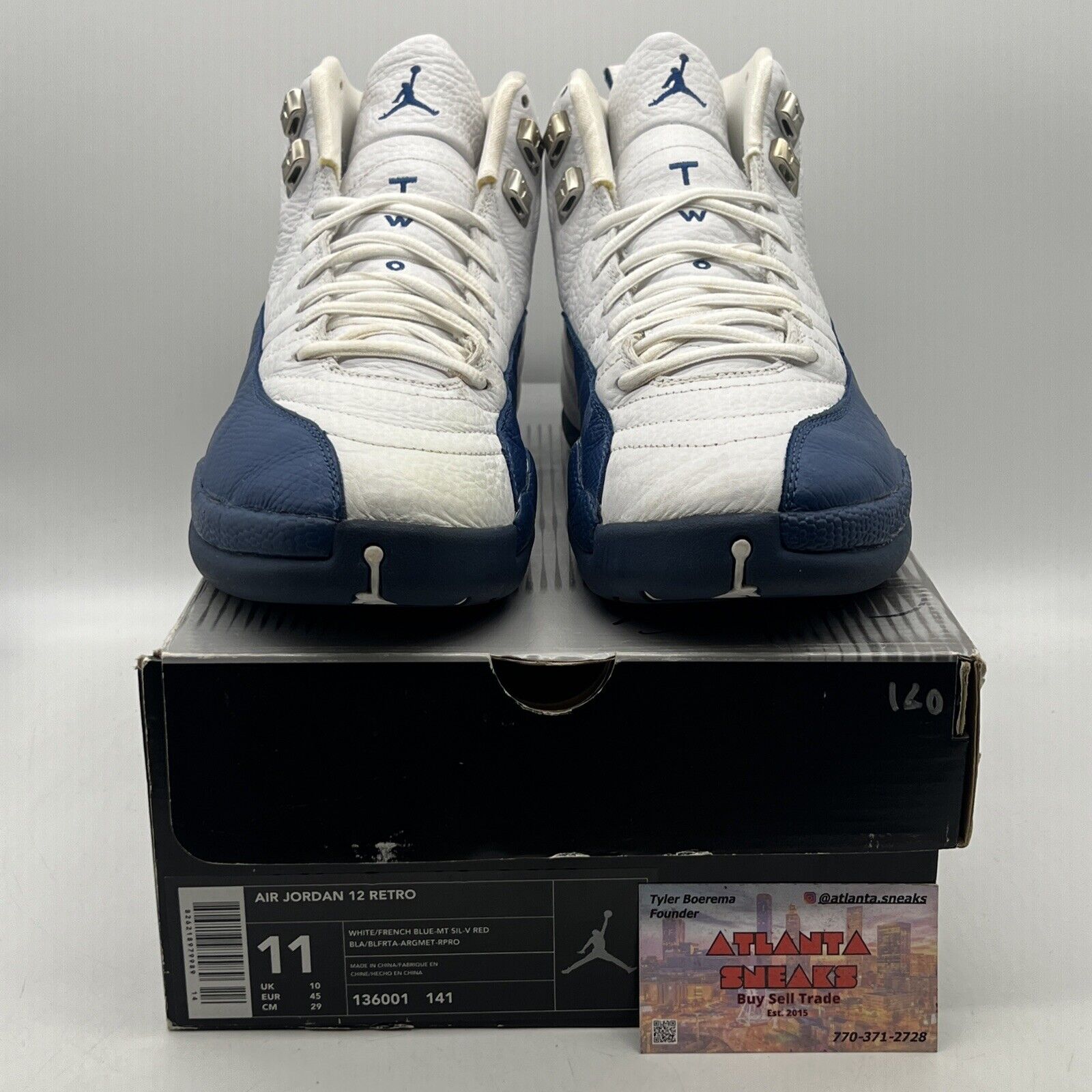 Size 11 - Air Jordan 12 Retro 2004 French Blue White Leather (136001-141)