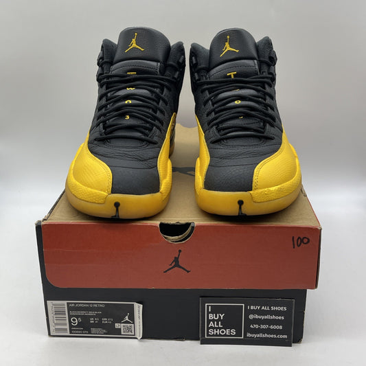 Size 9.5 - Jordan 12 Retro University Gold Yellow Black Leather (130690-070)