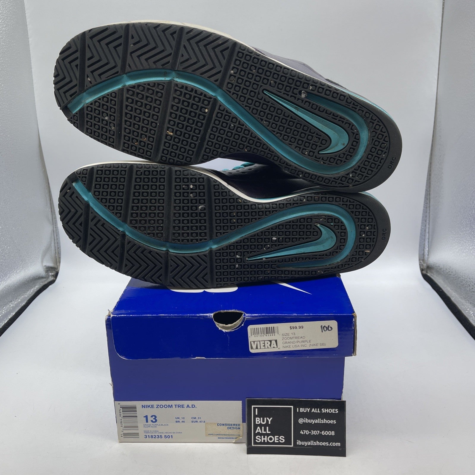 Size 13 - Nike Zoom Tre A.D. Grand Purple (318235-501)