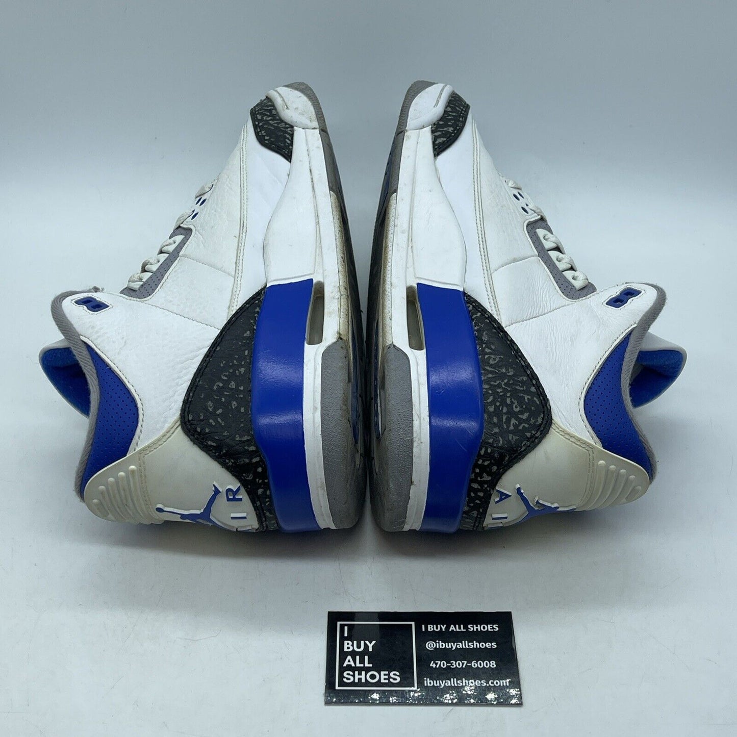 Size 12 - Jordan 3 Retro Mid Racer Blue Grey White Suede Leather (CT8532-145)