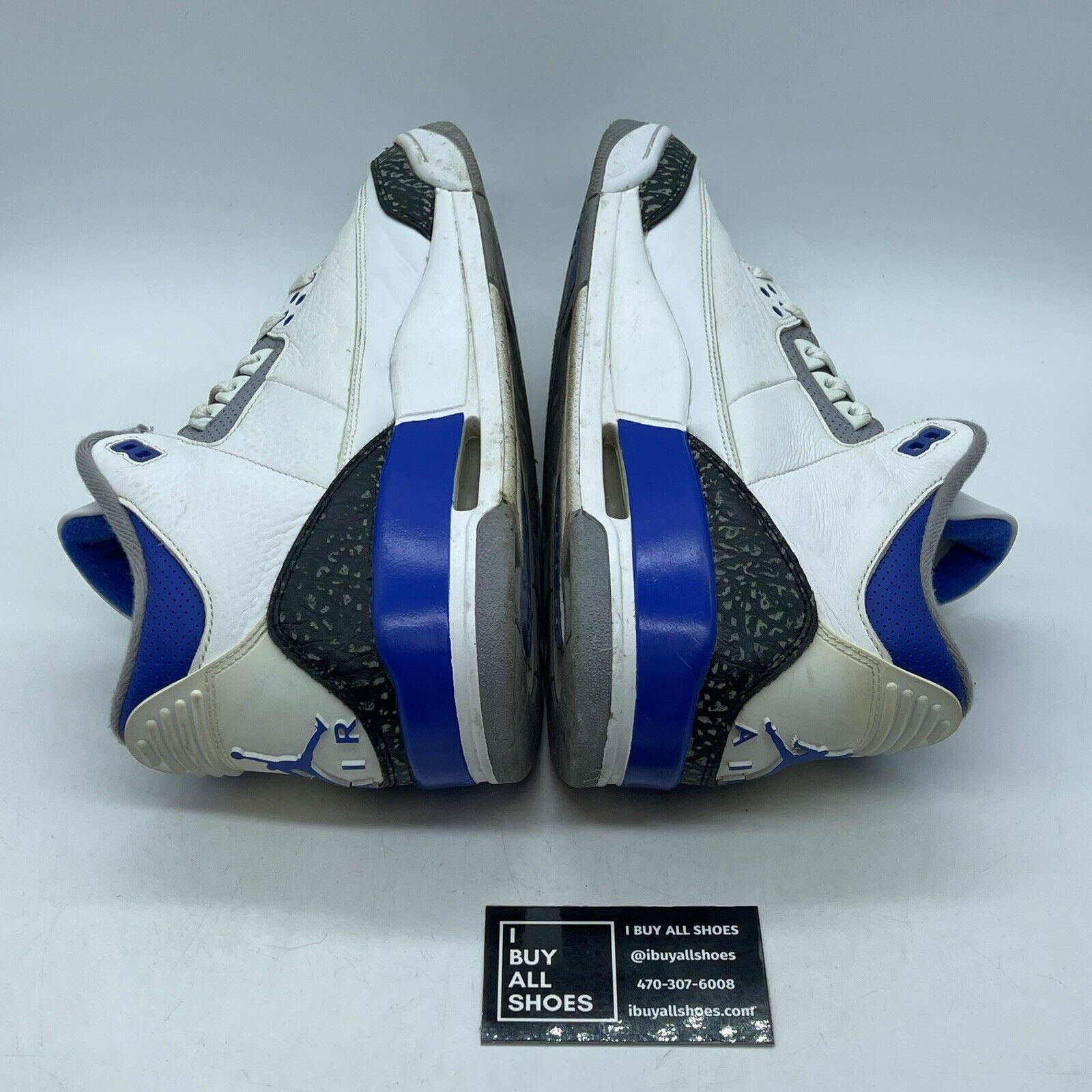 Size 12 - Jordan 3 Retro Mid Racer Blue Grey White Suede Leather (CT8532-145)