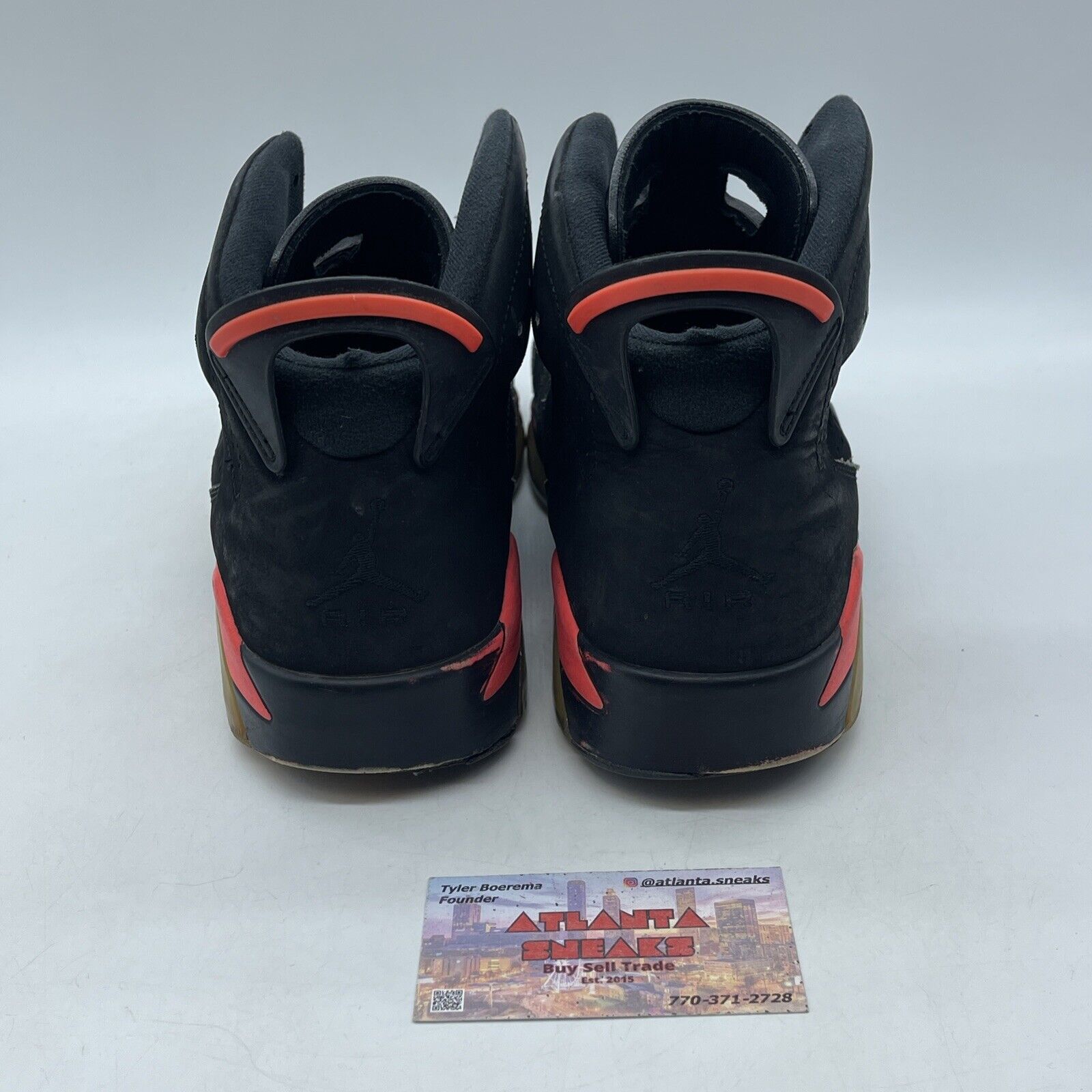 Size 10 - Jordan 6 Retro Infrared Black Suede Pink Leather (384664-023)