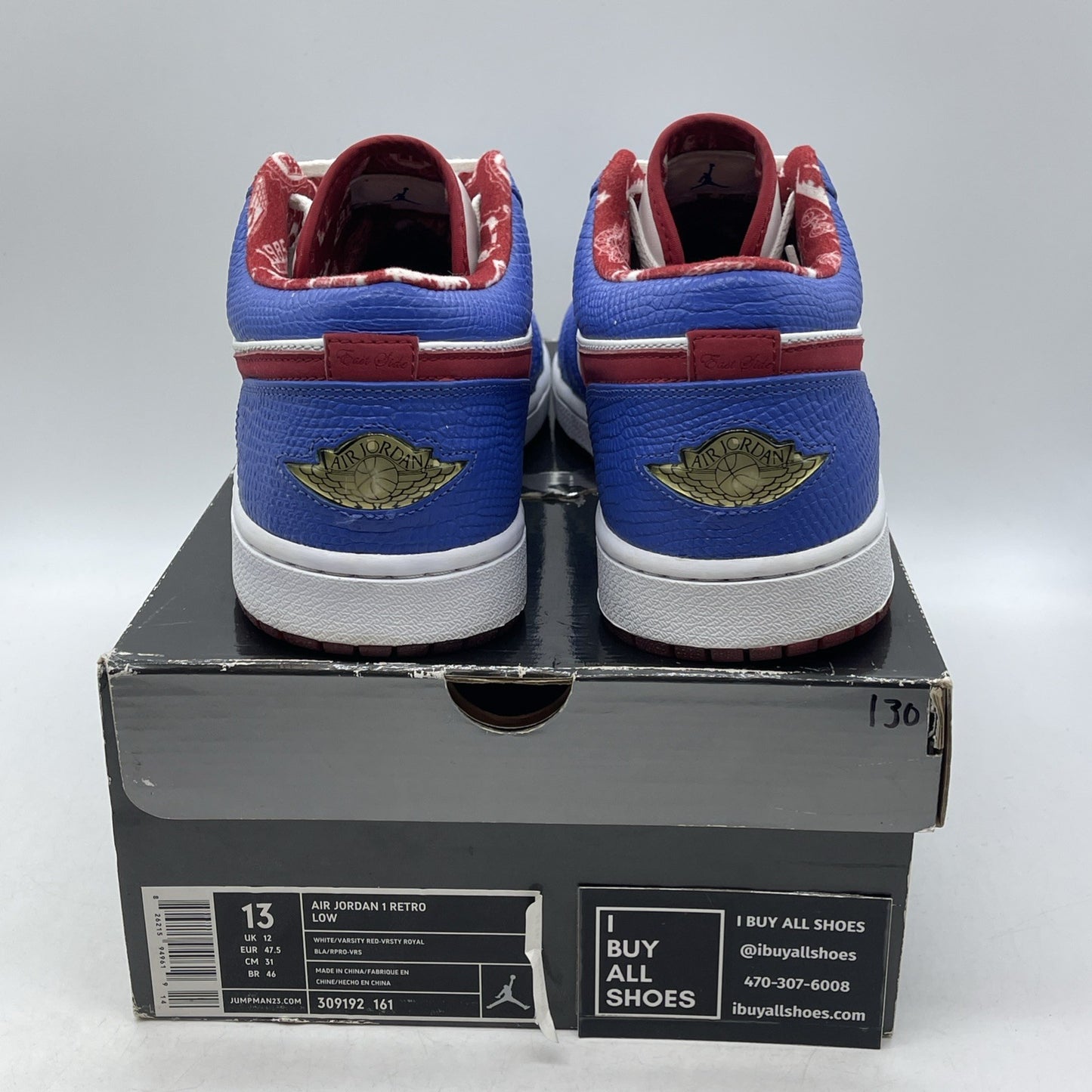 Size 13 - Air Jordan 1 Retro Low East Side (309192-161)