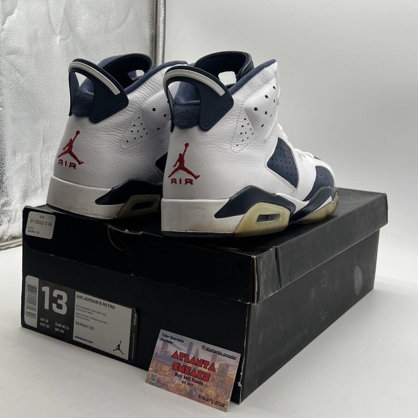 Size 13 - Air Jordan 6 Retro 2012 Olympic (384664-130)