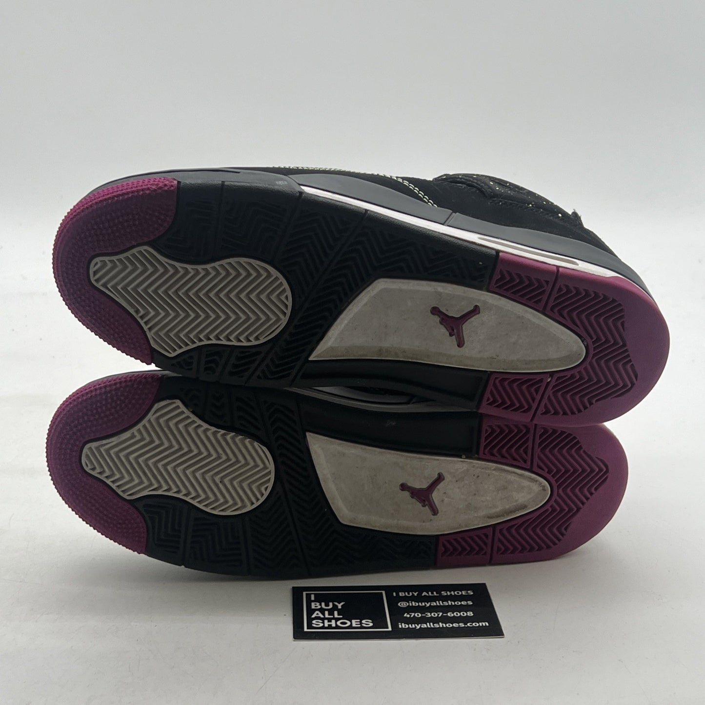Size 7Y - Air Jordan IV 4 Retro GG Fuschia Pink Black Lime White (705344-027)