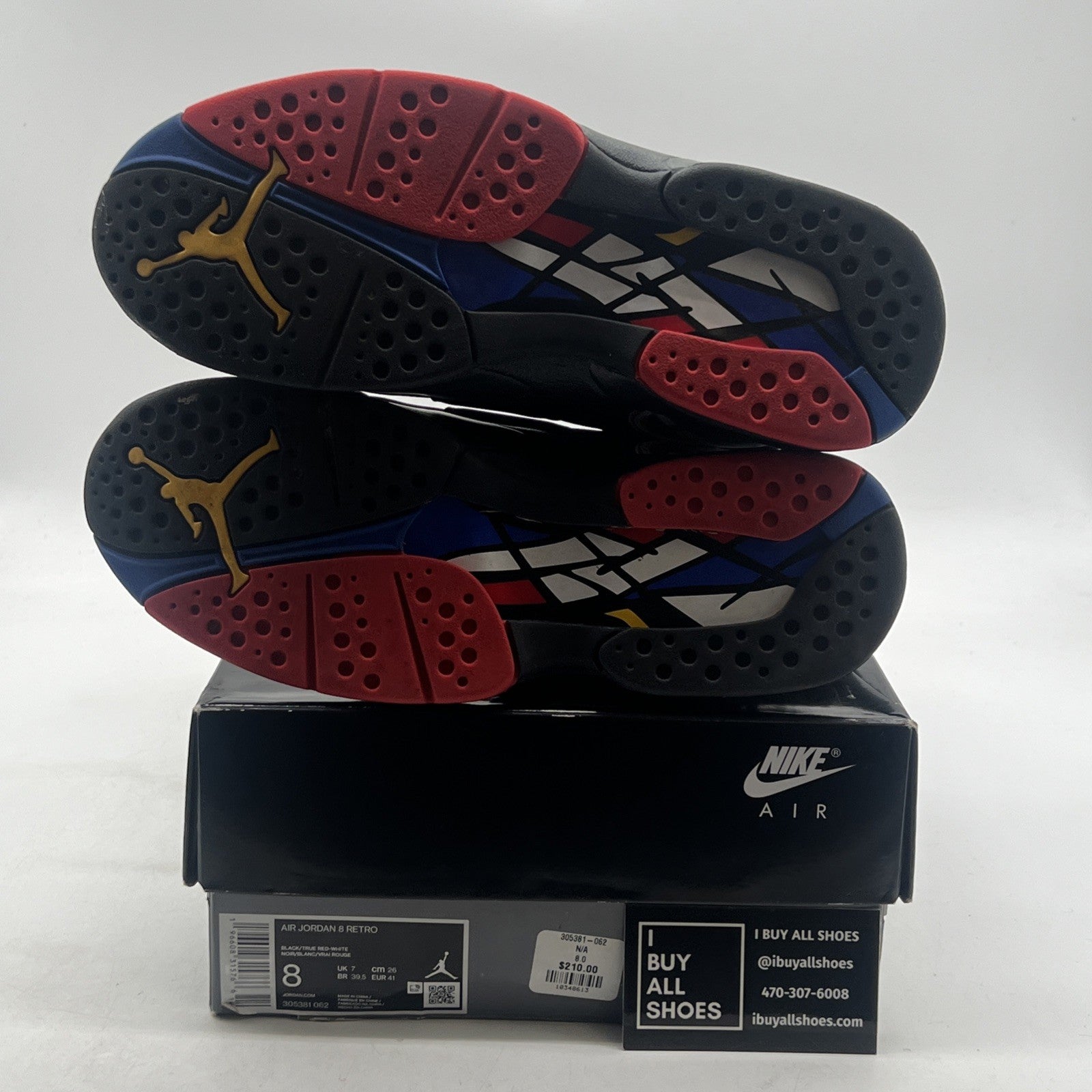 Size 8 - Air Jordan 8 Retro Mid Playoff (305381-062)