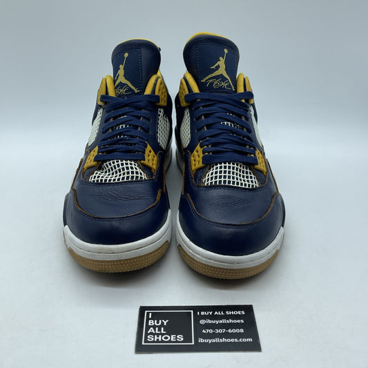 Size 9 - Air Jordan 4 Retro Dunk From Above Blue Yellow Leather (308497-425)