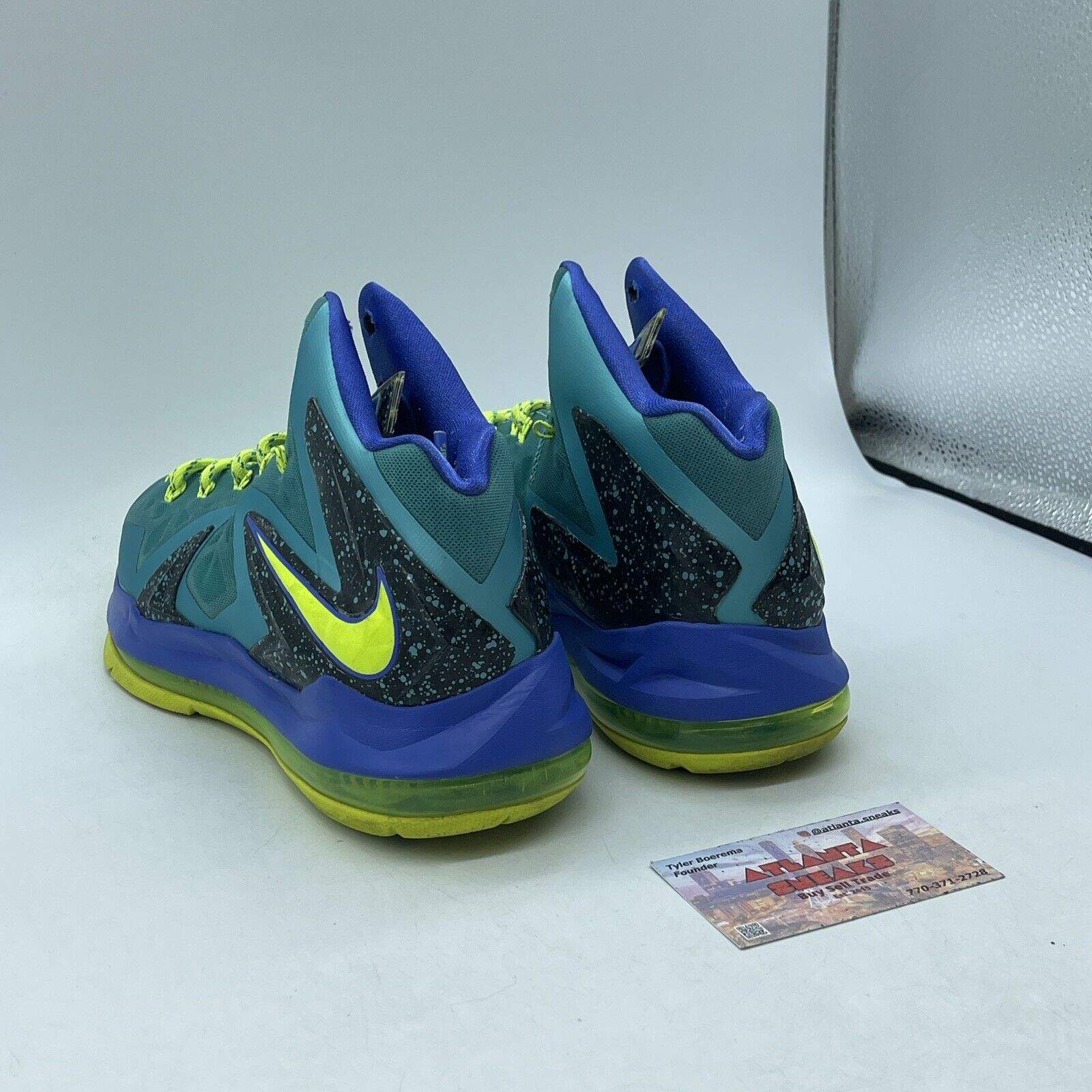 Size 8 - Nike LeBron 10 P.S. Elite Sport Turquoise Blue Blue Suede (579827-300)