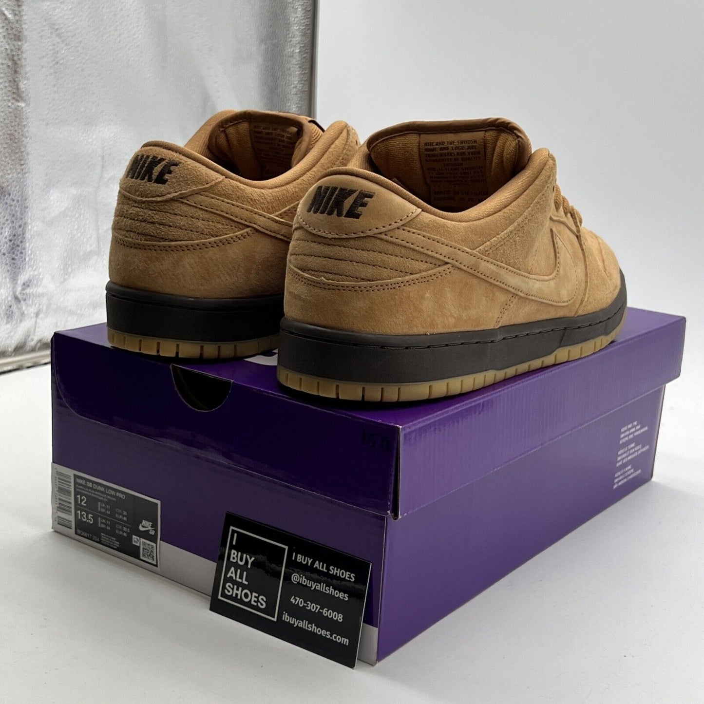 Size 12 - Nike Dunk Pro SB Low Wheat Mocha (BQ6817-204)
