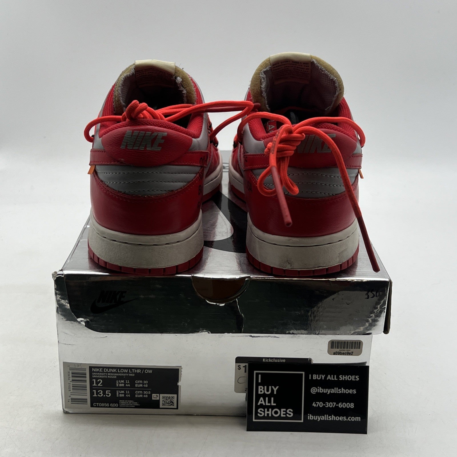 Size 12 - Nike Dunk Low x OFF-WHITE University Red 2019 (CT0856-600)