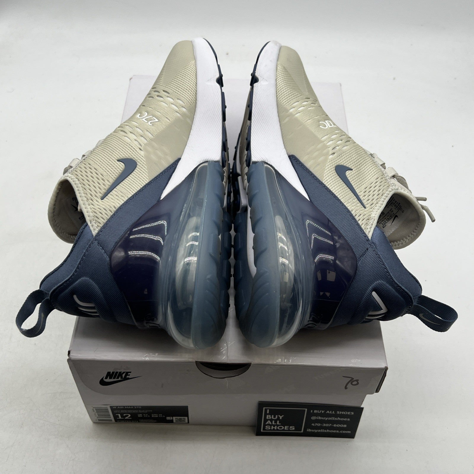 Size 12 - Nike Air Max 270 Light Bone Diffused Blue W (FQ8783-072)