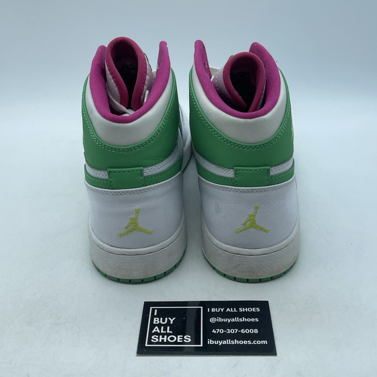 Size 9Y - Air Jordan 1 Retro High GG Easter White Gamma Green Pink (332148-134)