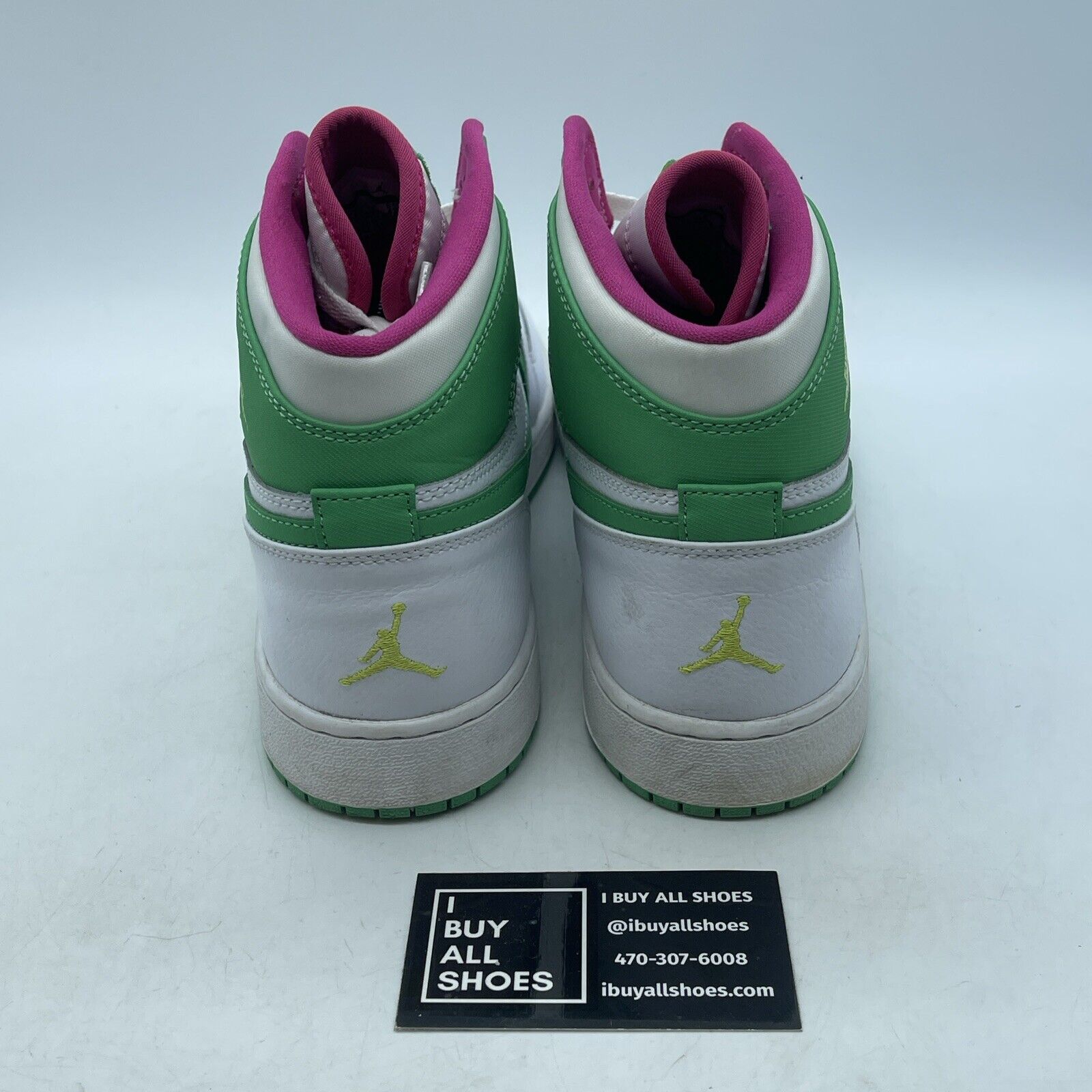 Size 9Y - Air Jordan 1 Retro High GG Easter White Gamma Green Pink (332148-134)