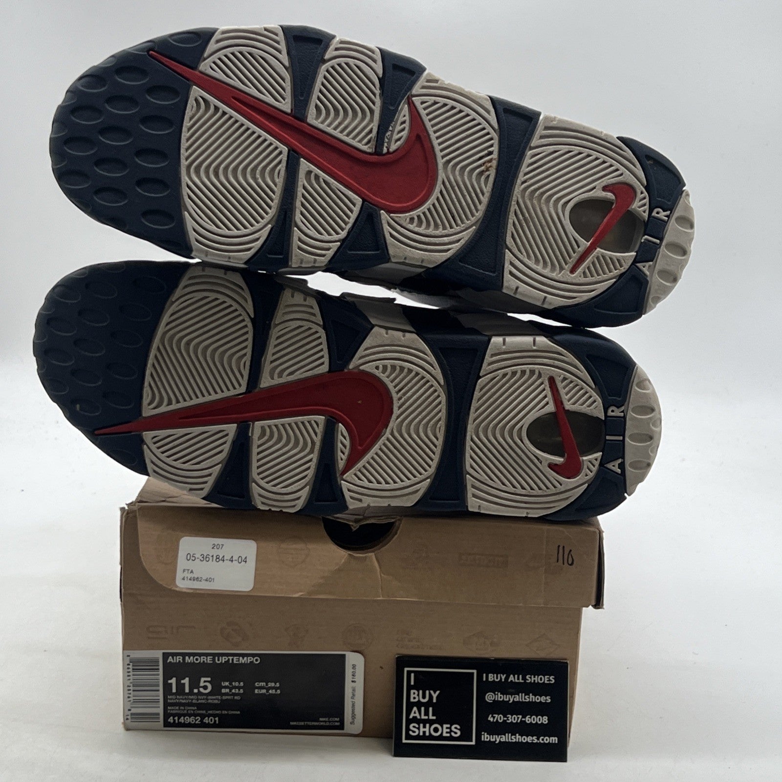 Size 11.5 - Nike Air More Uptempo 2012 Olympic (414962-401)