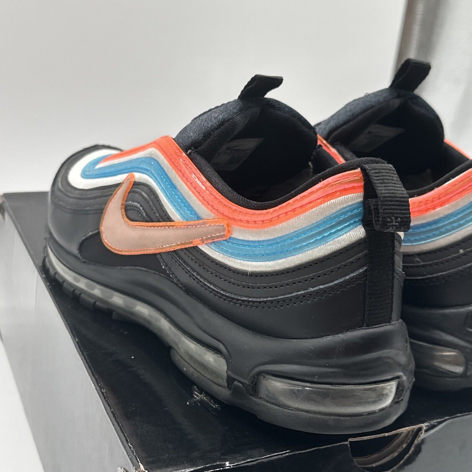 Size 11.5 -  Nike Air Max 97 Low On Air: Neon Seoul Black Blue Orange Premium OG