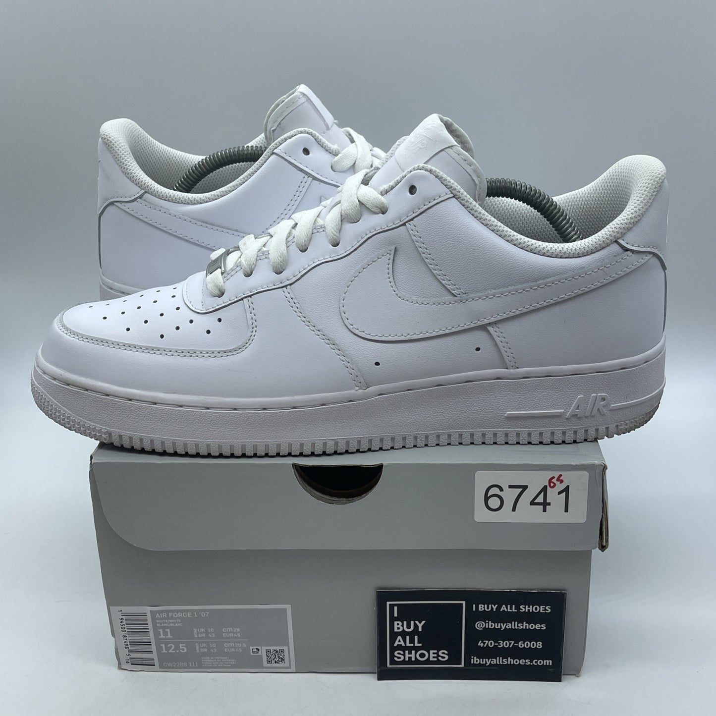 Size 11 - Nike Air Force 1 '07 Low Triple White Leather (CW2288-111)