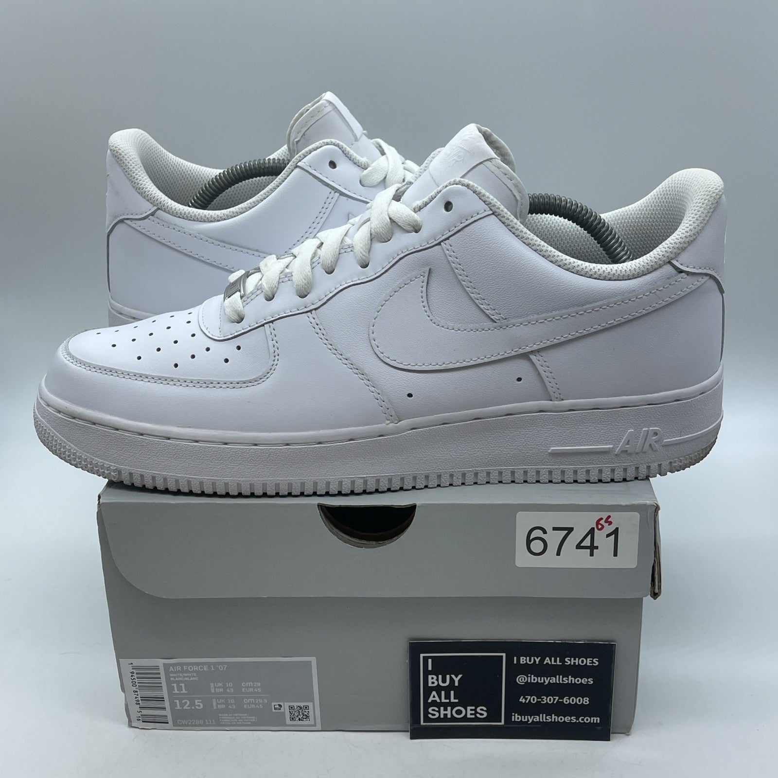 Size 11 - Nike Air Force 1 '07 Low Triple White Leather (CW2288-111)