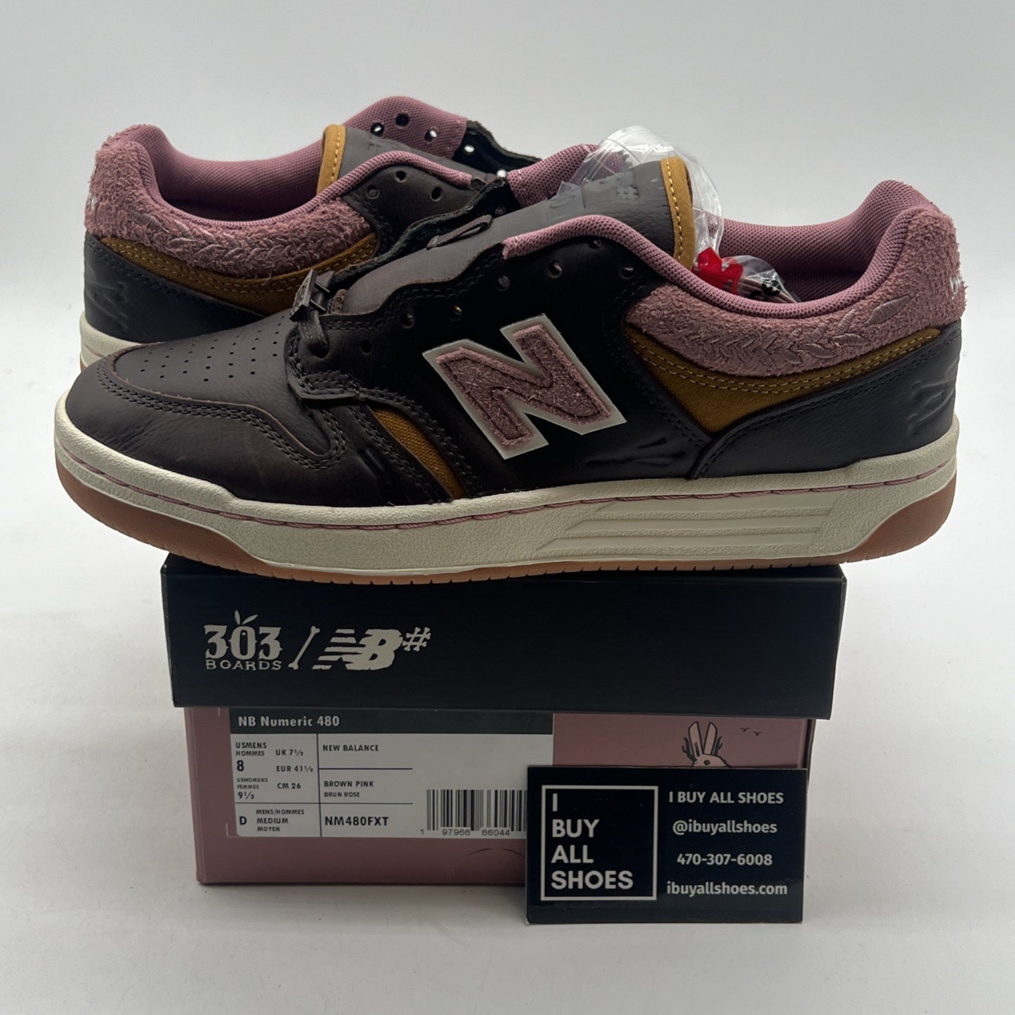Size 8 - New Balance 303 Boards x Jeremy Fish x Numeric 480 Silly Pink Bunnies