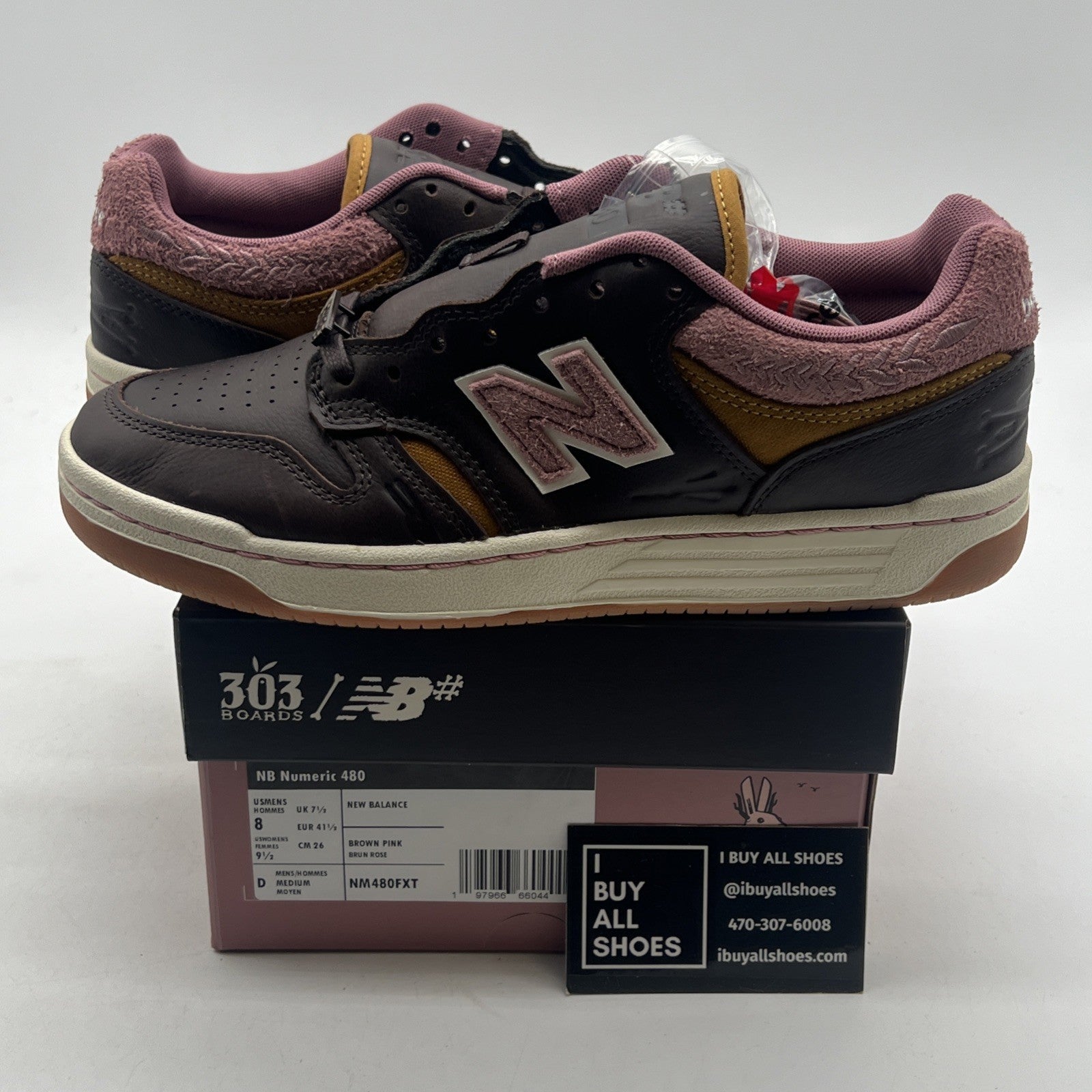 Size 8 - New Balance 303 Boards x Jeremy Fish x Numeric 480 Silly Pink Bunnies