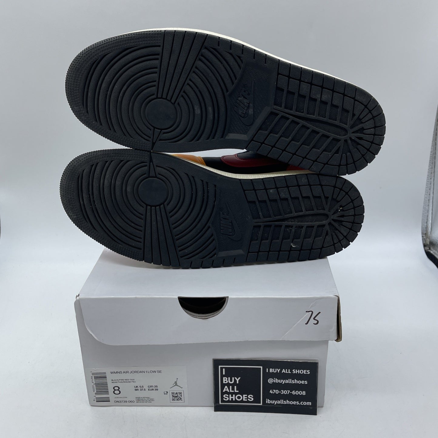 Size 8W - Air Jordan 1 SE Low Black Multi-Color (DN2739-060)