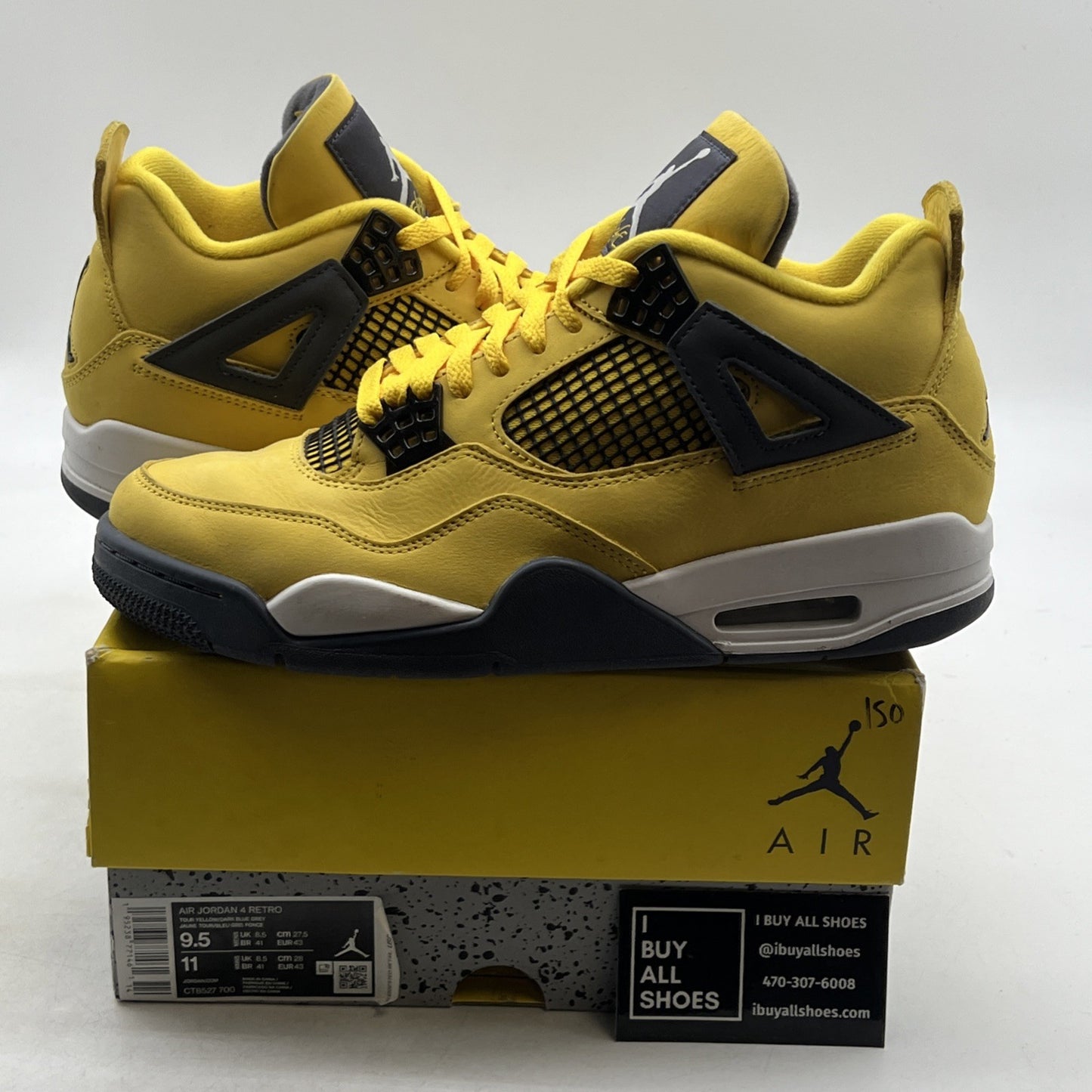 Size 9.5 - Air Jordan 4 Retro Mid Lightning (CT8527-700)