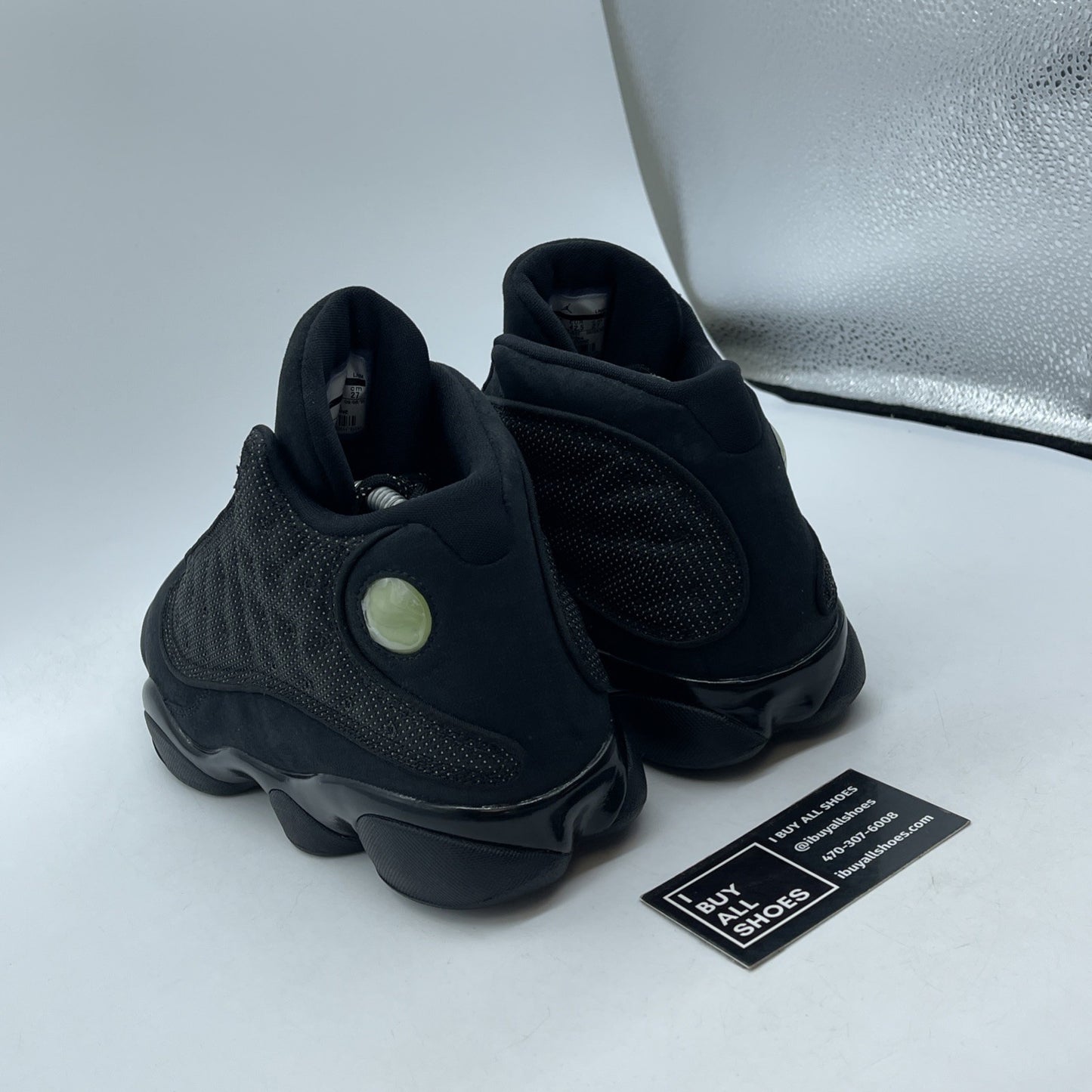 Size 9 - Air Jordan 13 Retro Black Cat White Suede (414571-011)