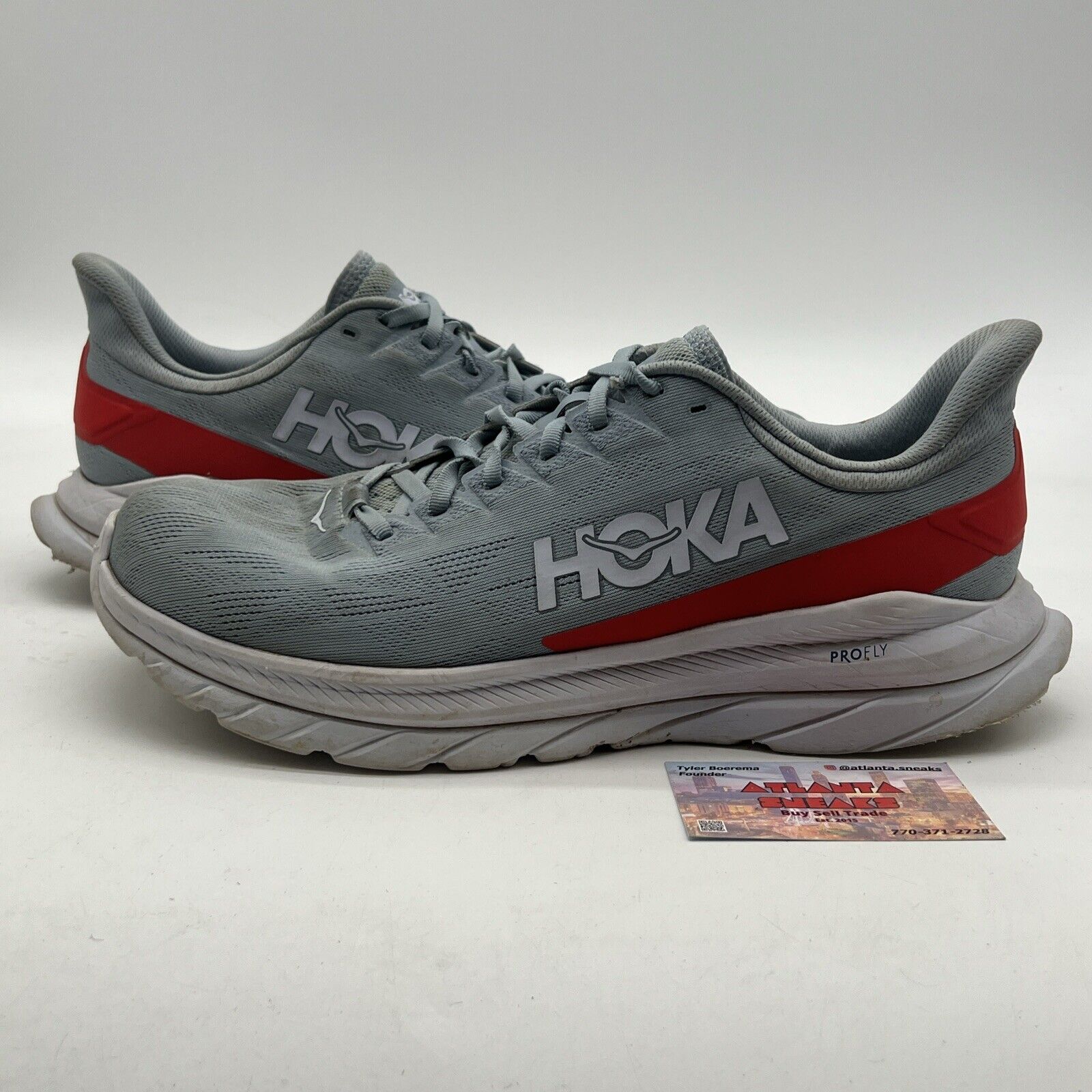 Size 12 - HOKA One Mach 4 D Blue Fog Fiesta Running Shoe