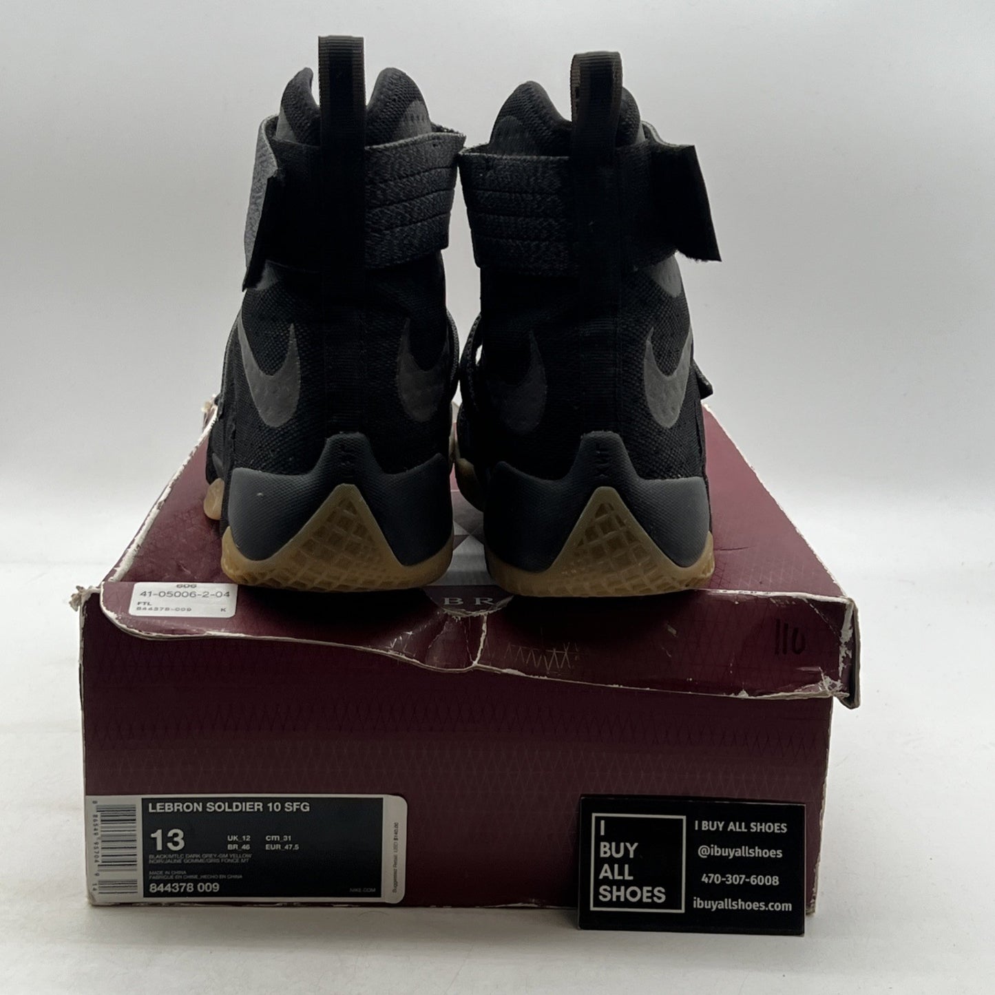 Size 13 - Nike LeBron Soldier 10 SFG Black Gum (844378-009)