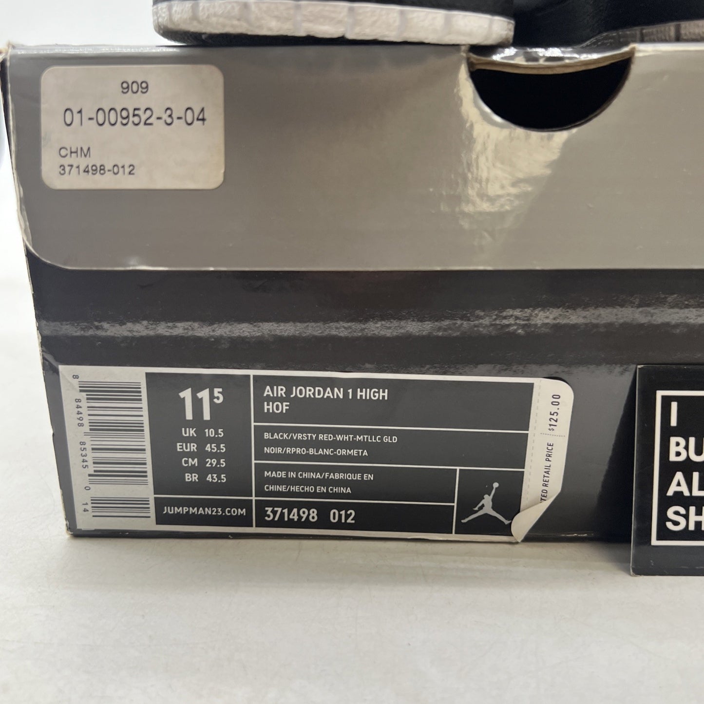Size 11.5 - Air Jordan 1 Hof High Hall Of Fame (371498-012)