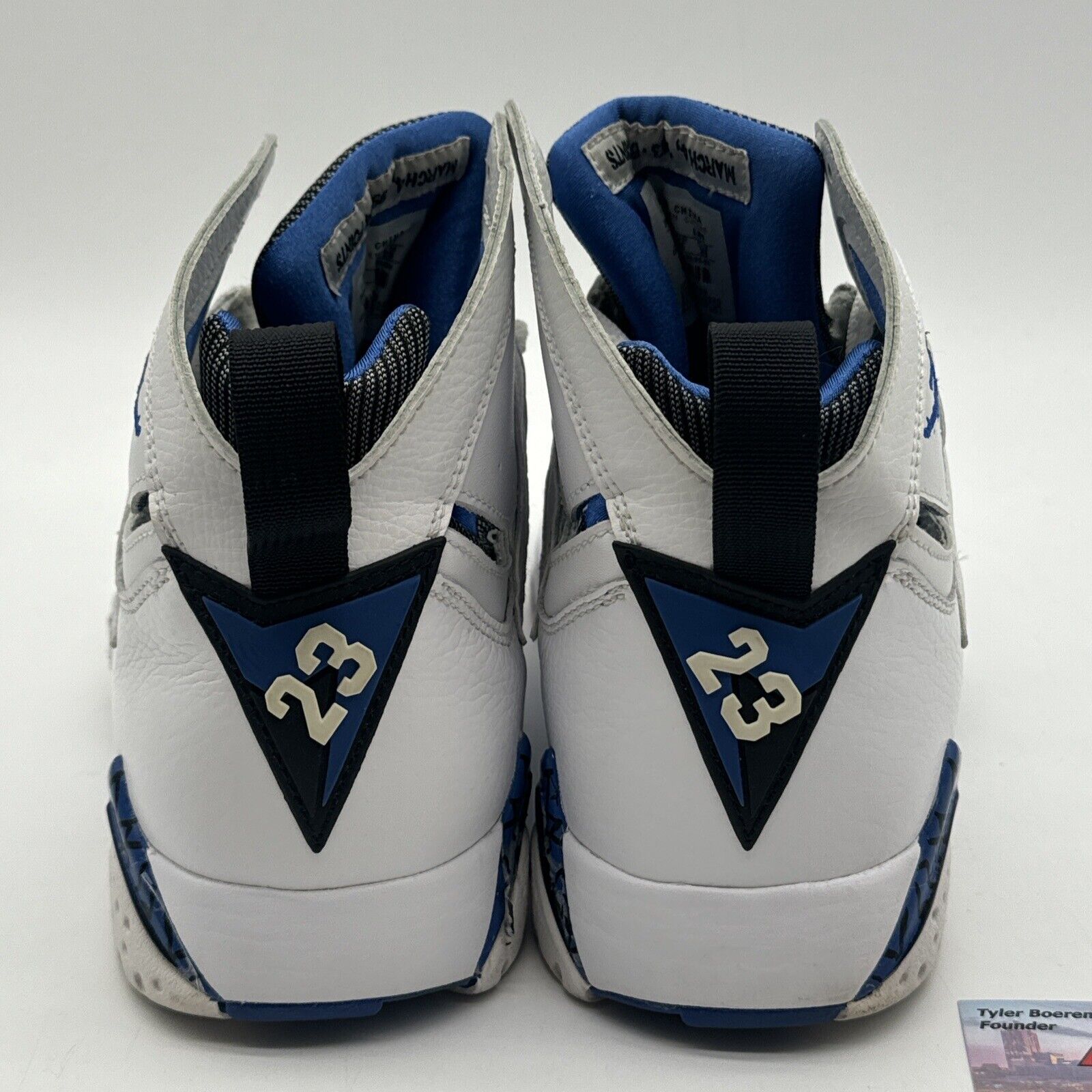 Size 10 - Jordan 7 Retro Orlando 2009 White Blue Rare Leather OG Tumbled Premium